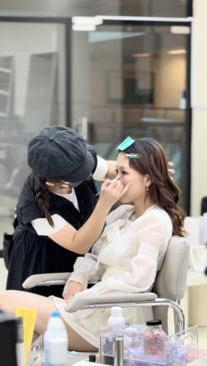 Make-up makeover in process