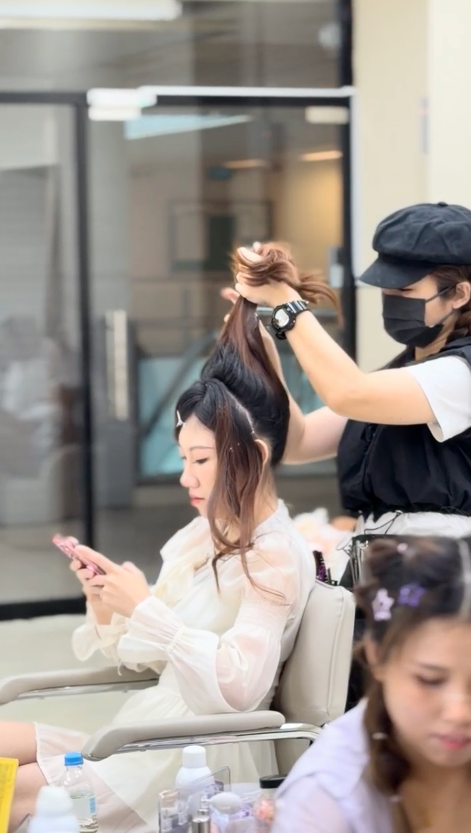 Hair make-over in process