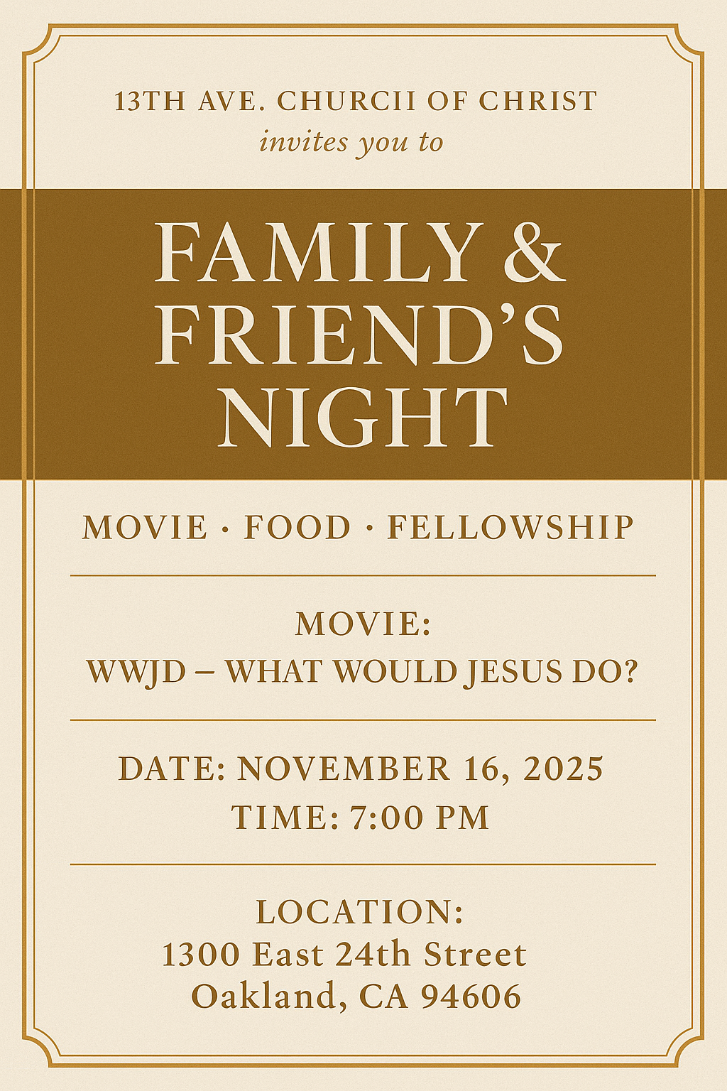 Family &amp; Friend’s Night