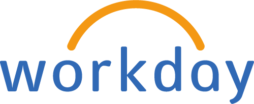 The logo for Workday, featuring the word 'workday' with a semi-circular orange design above it.