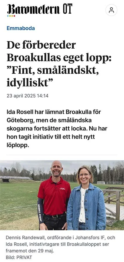 Broakullaloppet i Barometern tidningen