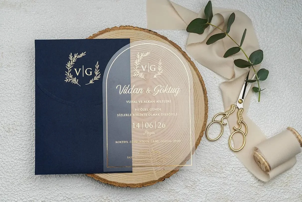 Luxe White Acrylic Invite - 9311