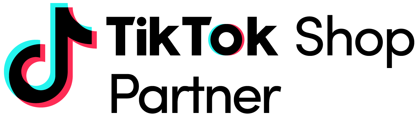 TikTok logo with stylized black text and a black musical note icon on a white background