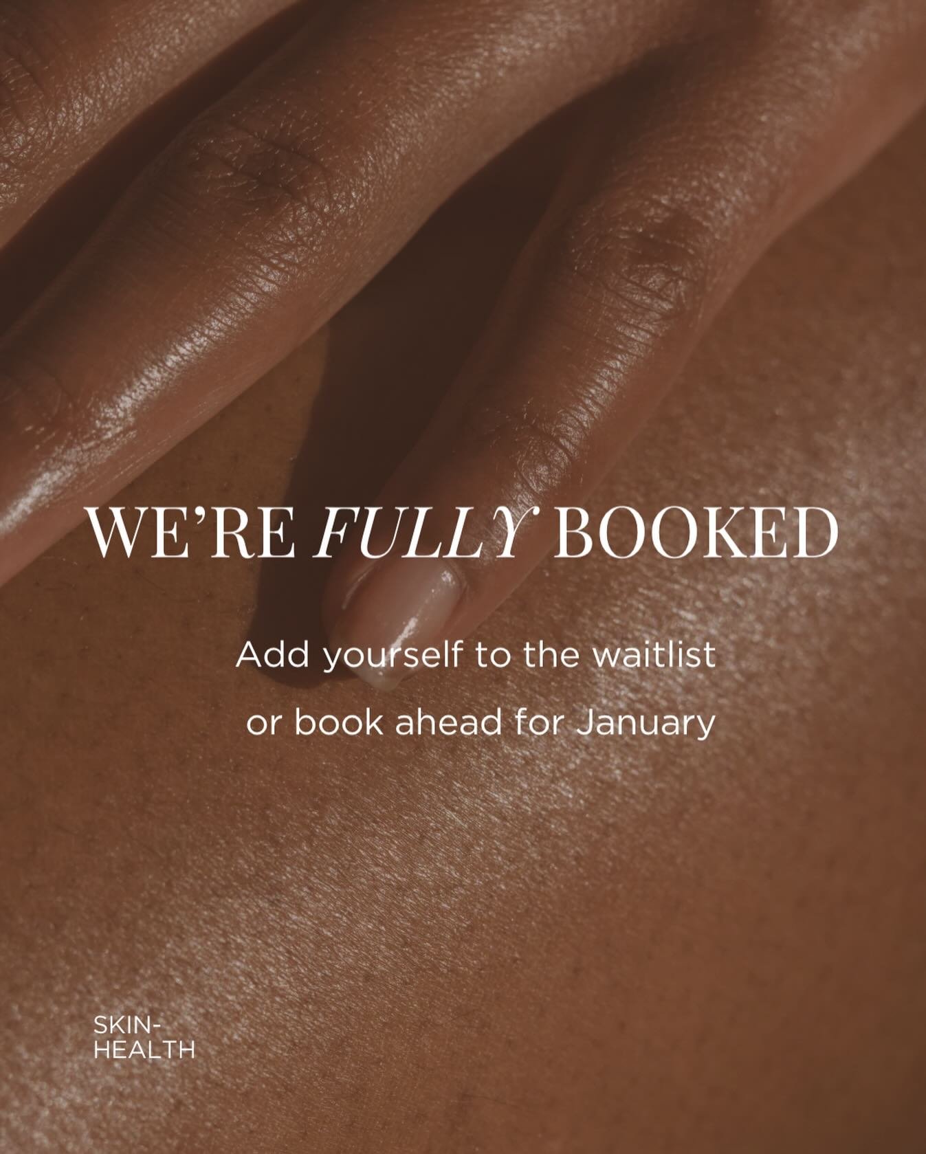 F U L L Y  B O O K E D 
As we move into the final weeks of the year, our appointment books are now fully booked through to December. We are continuing to work through our extensive waitlist and will always do our very best to accommodate each person 