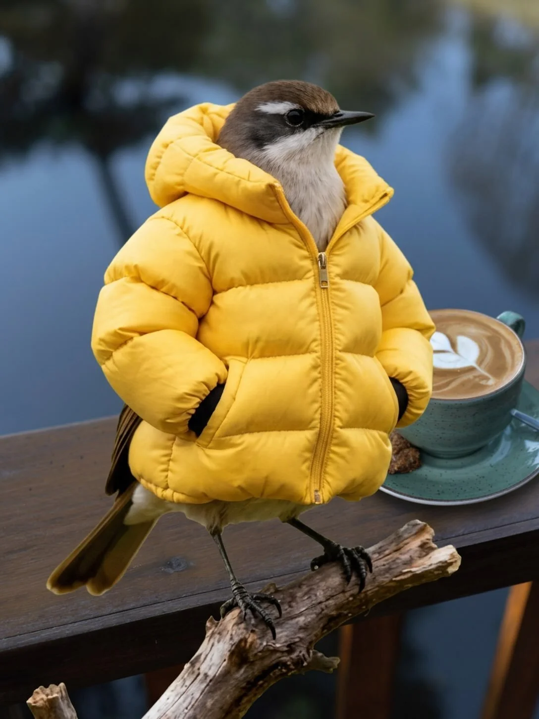 Haters will say it&rsquo;s AI. 😂

Introducing the lesser-spotted Puffer Jacket Sparrow! 🐦❄️

Birdwatchers at Caf&eacute; Sparrow are enthralled by the new winter scenery. Armed with barista-brewed coffee, a good book and a cosy blanket, they&rsquo;