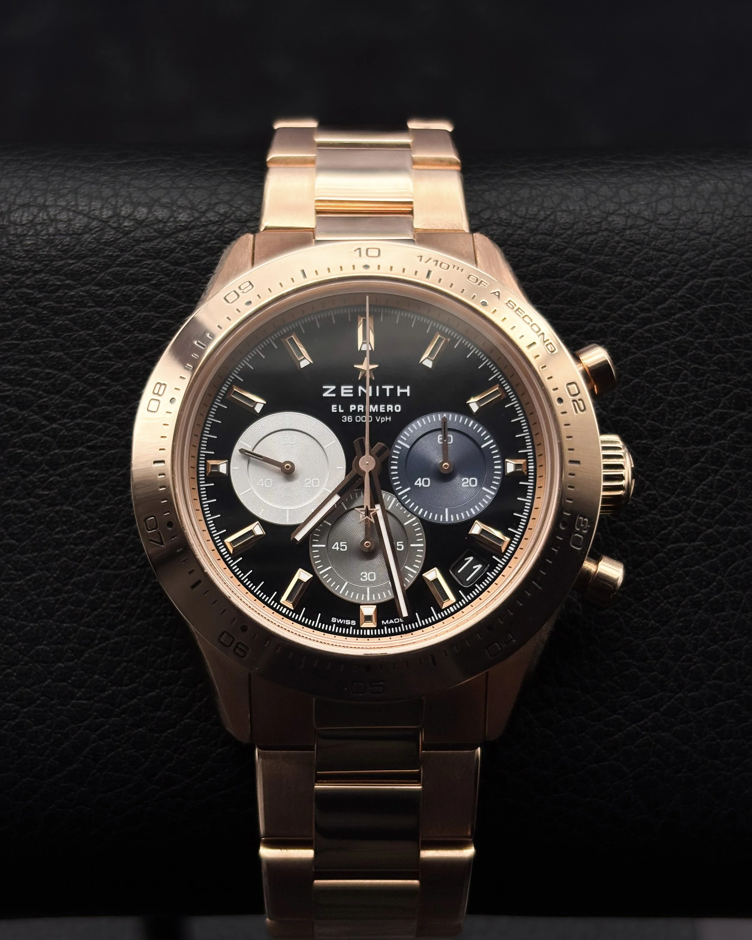 Zenith Chronomaster Sport 41MM Black Dial Rose Gold Bracelet (18.3101.3600/21.M3100)