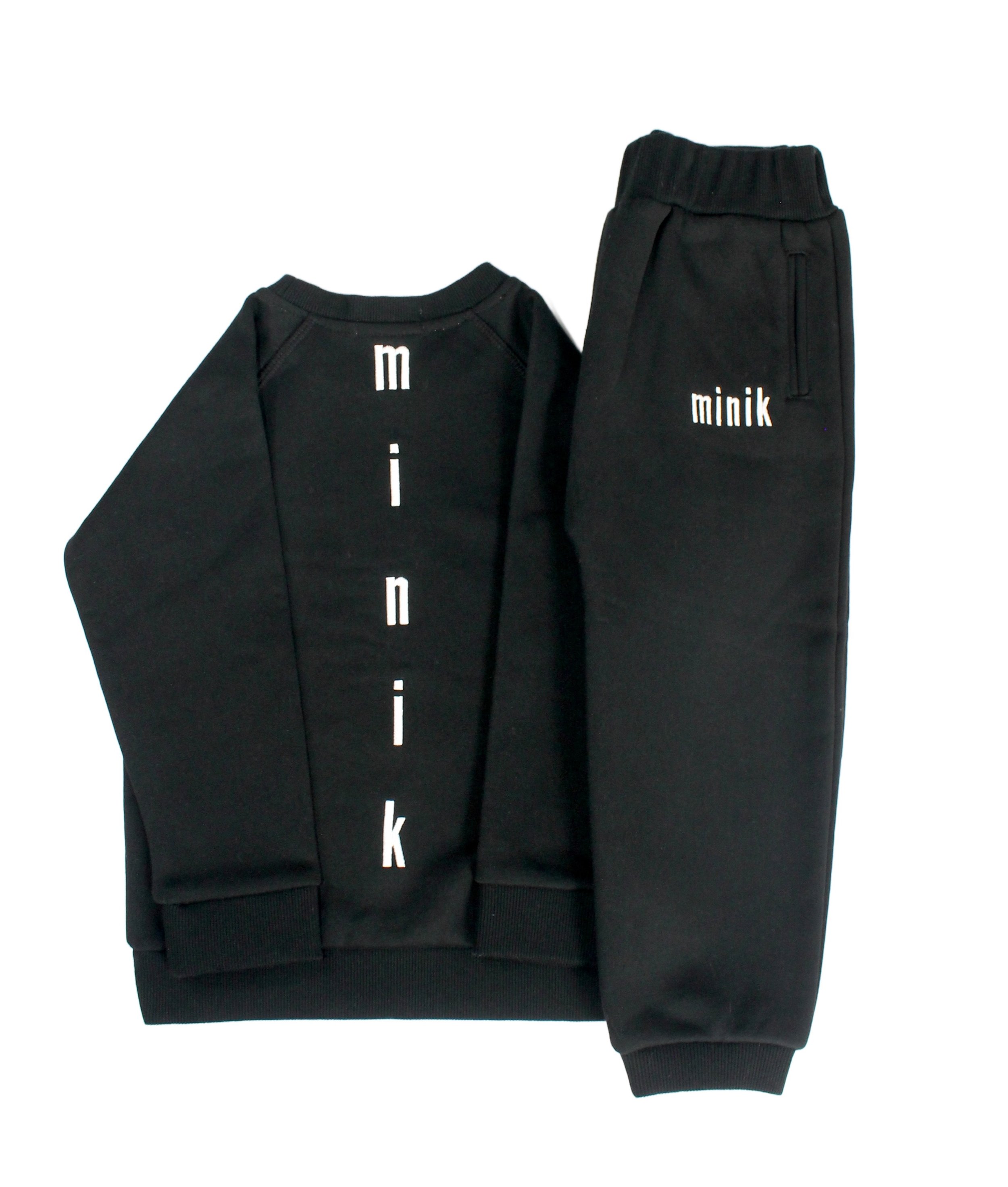MK MIDNIGHT BLACK CREWNECK SWEATSHIRT AND TRACKPANTS SET