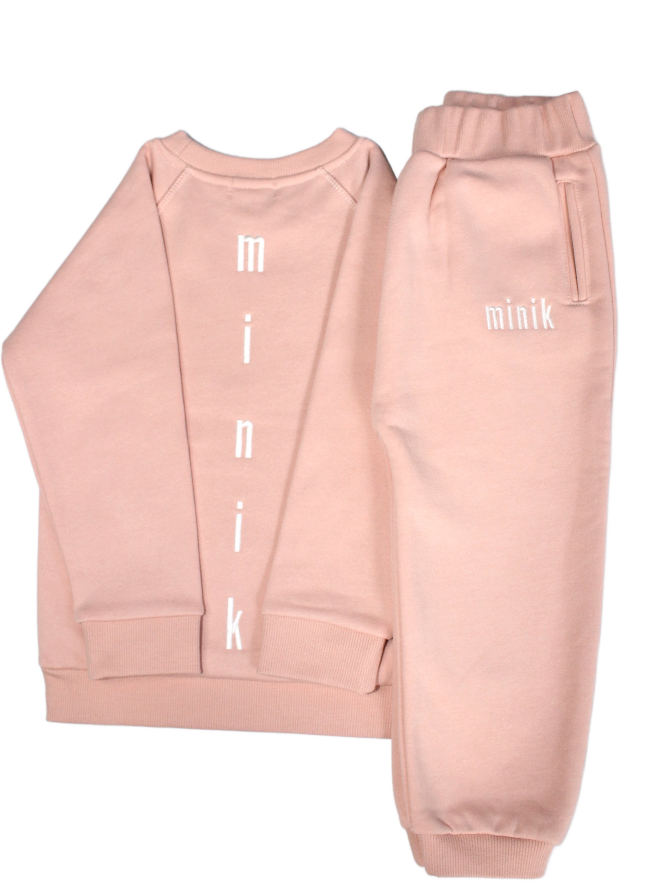 MK Blush Pink Crewneck Sweatshirt and Trackpants Set