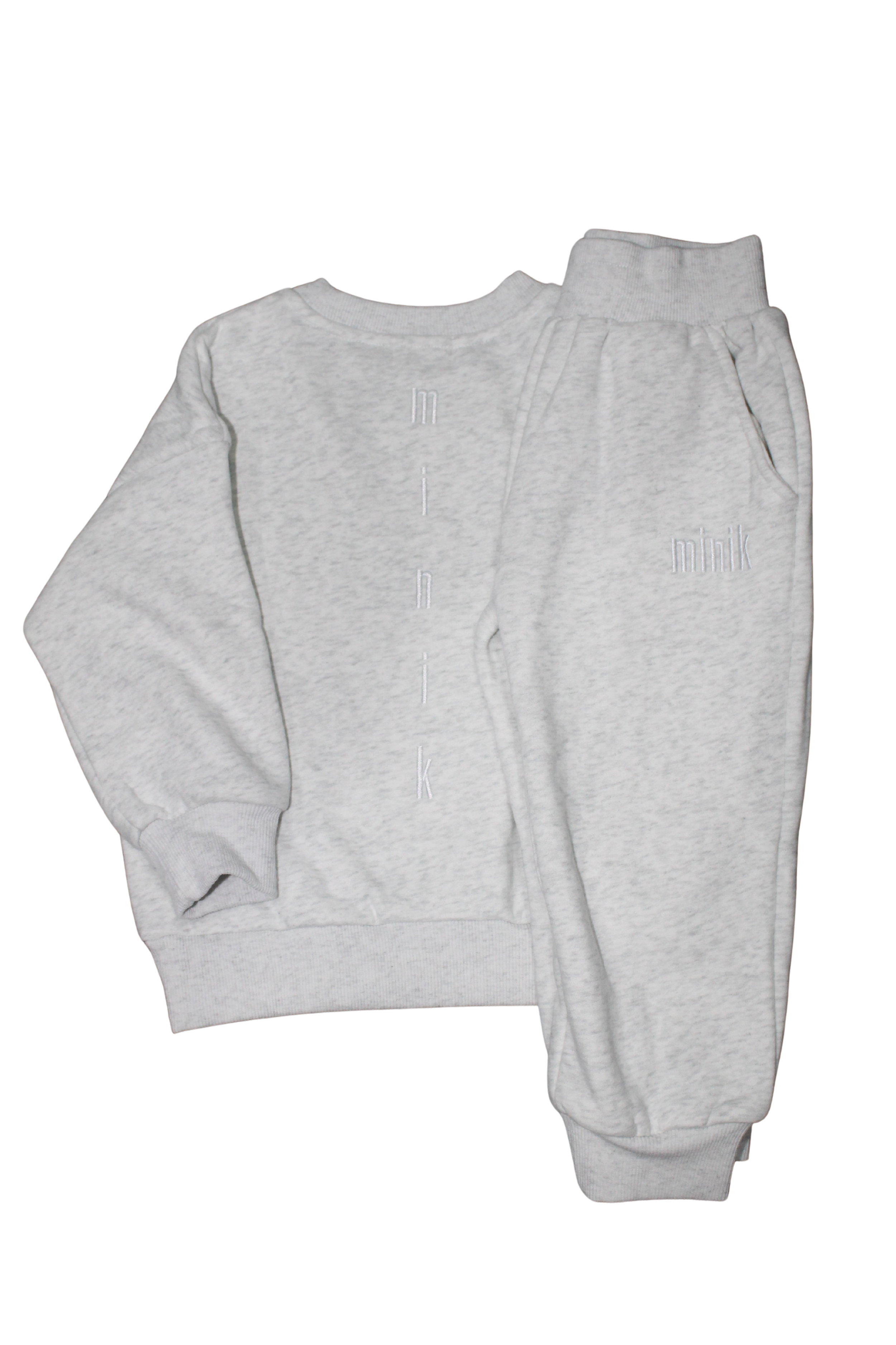 MK Oversized Grey Crewneck Sweatshirt and Trackpants Set