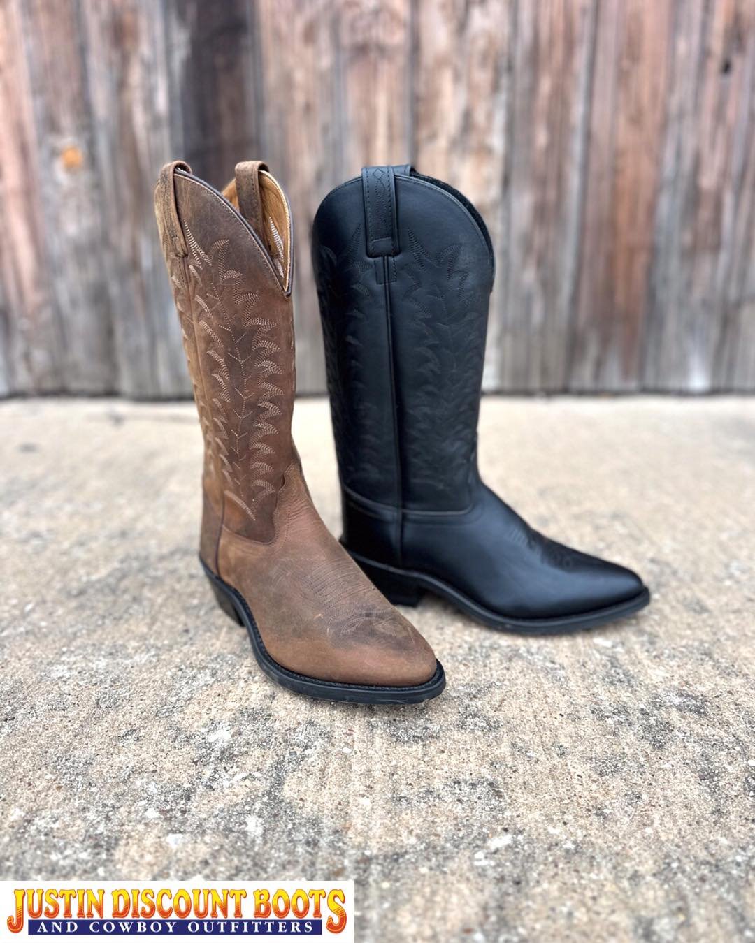 For the man who&rsquo;s earned every scuff, and still walks with quiet confidence. Find these stunning westerns by Old West at Chute 1.
&bull;
&bull;
#JDB #justindiscountboots #justindiscountbootsandcowboyoutfitters #justintx #westernfashion #rodeofa