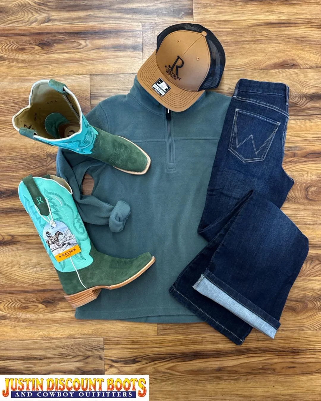 🎀 Fashion Friday 🎀

The perfect ensemble for every fall festivity 🍂 

Jeans: @wrangler $54.95
Pullover: @roperworld $33.95
Boots: @rwatsonboots $250.50
Cap: @rwatsonboots $26.95
&bull;
&bull;
#JDB #justindiscountboots #justindiscountbootsandcowboy