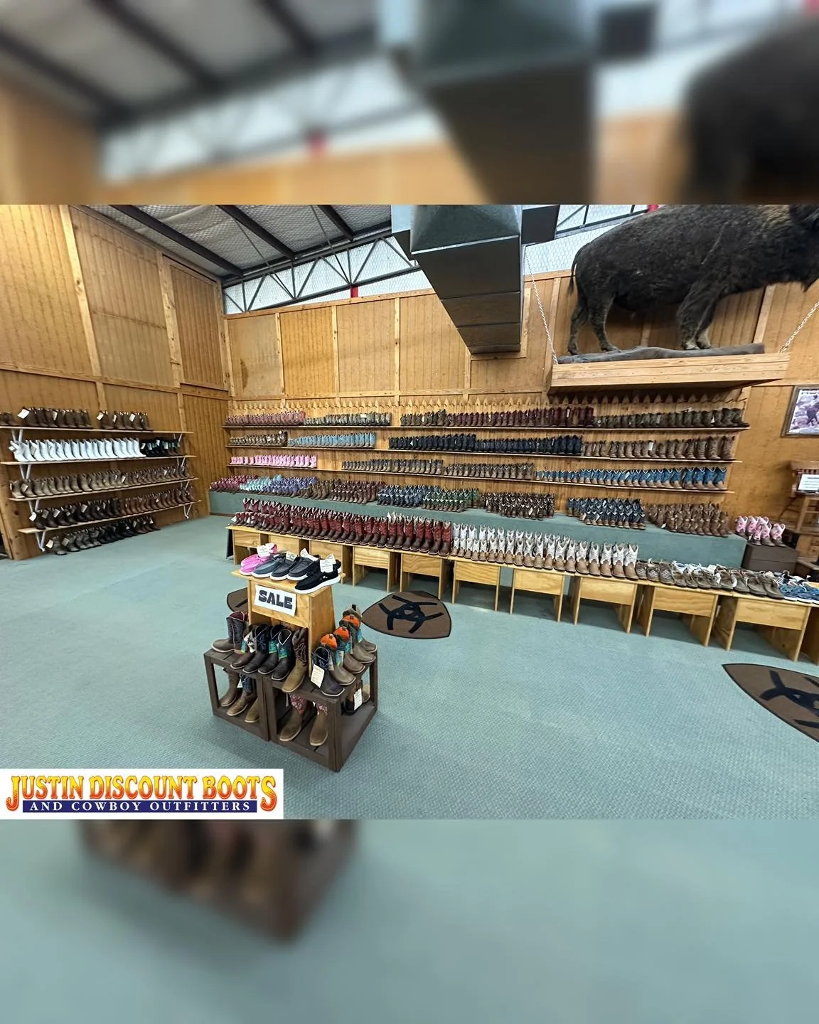 #ranchvibesonly Have you ever seen so many tiny cowpoke boots? 

Well we&rsquo;ve got more where this came from. Two more buildings in fact, both carrying more children&rsquo;s boots! We are open Monday through Saturday from 9AM to 6PM &amp; we are h