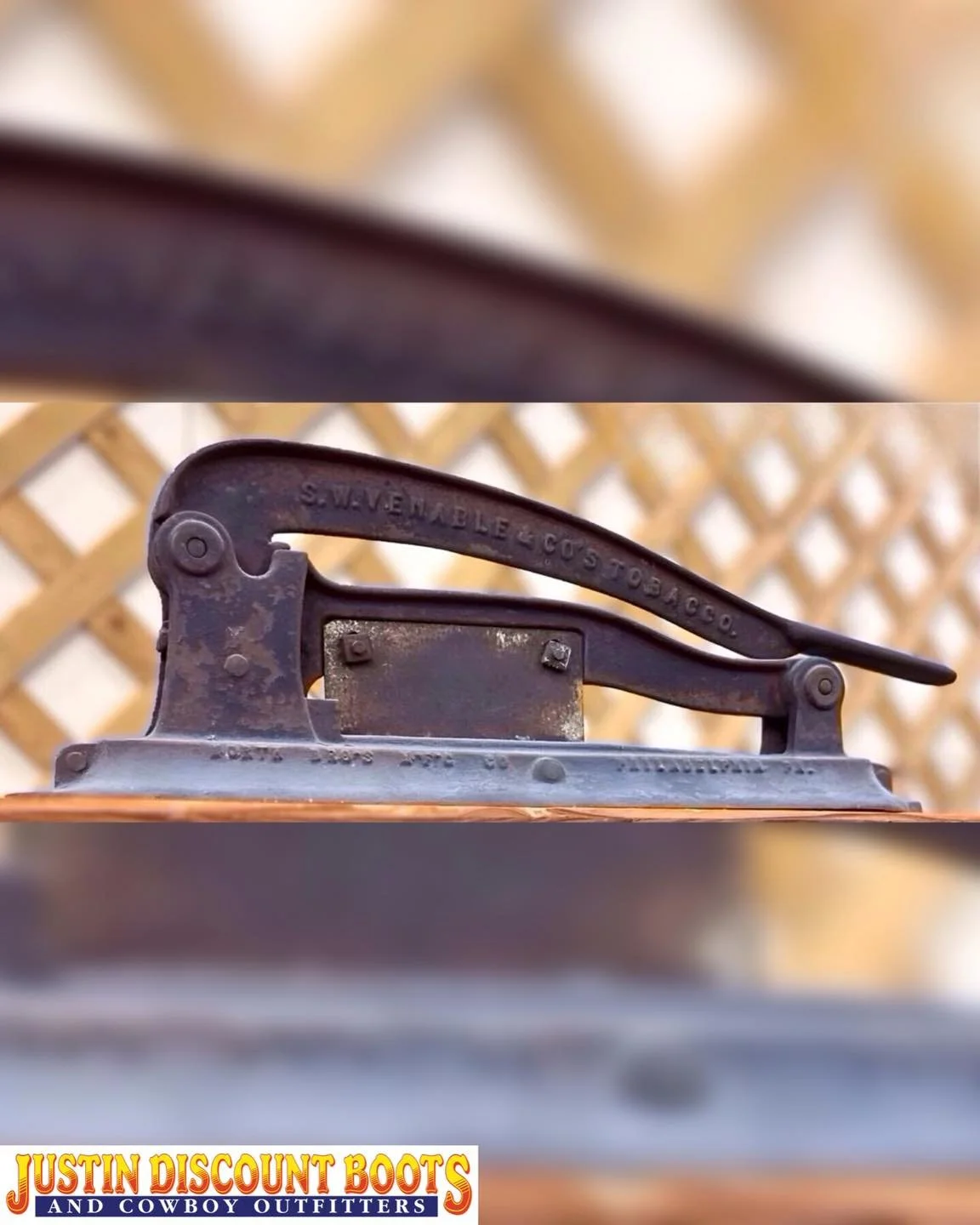 Did you know; before pipe tobacco came in a can, this nifty device was used to chop dried twists of tobacco leaves so that they could be put in a pipe to smoke. The dried twist fit in the small wood channel &amp; the attached blade with the handle wo