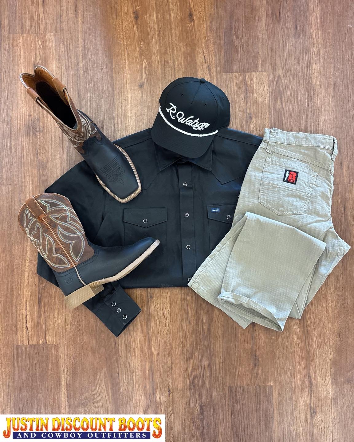 🌵 Western Wednesday 🌵

With JDB on your side, you can go from the job site to date night in a snap!

Pants: @wrangler $40.95
Shirt: @wrangler $35.95
Boots: @justinboots_ $147.50
Ball Cap: @rwatsonboots $26.95
&bull;
&bull;
#JDB #justindiscountboots