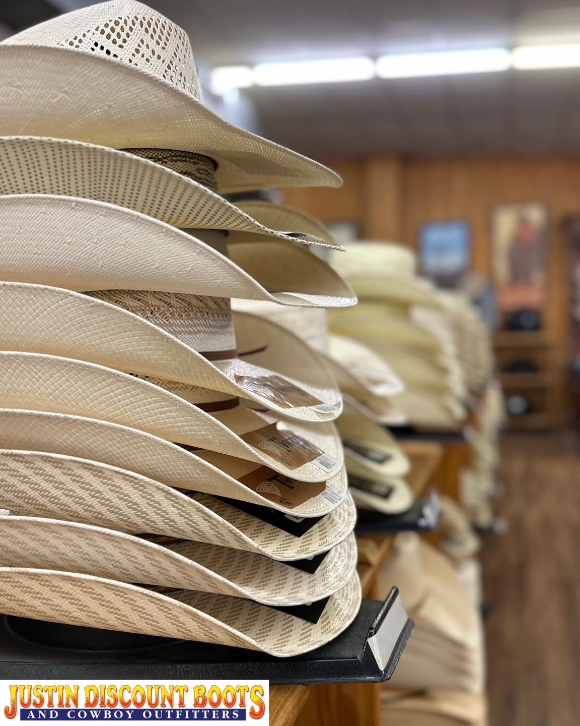 It seems like it&rsquo;s forever away BUT Spring is right around the corner &amp; YOU deserve a new straw!
&bull;
&bull;
#JDB #justindiscountboots #justindiscountbootsandcowboyoutfitters #justintx #westernfashion #rodeofashion #ranchfashion #westernv