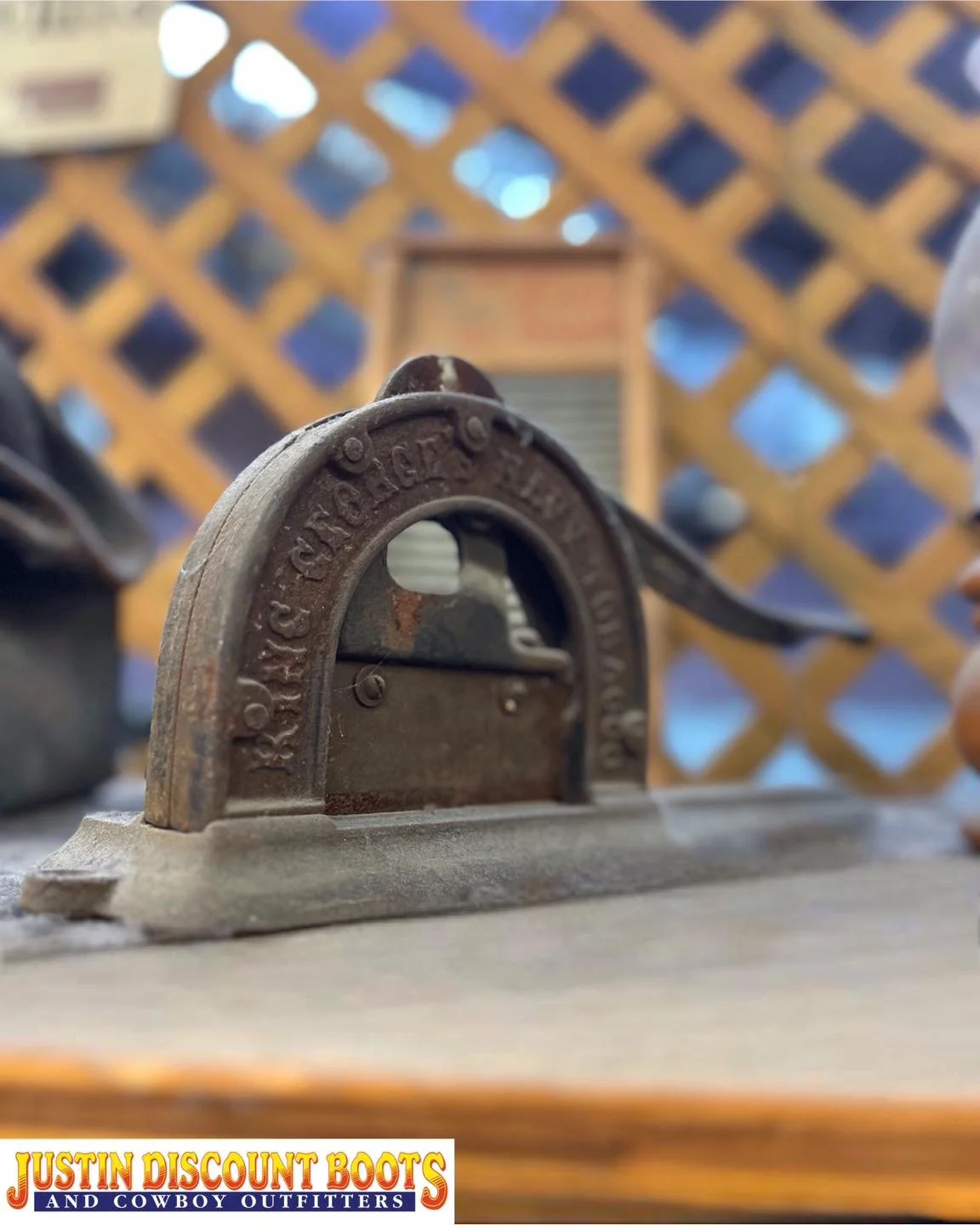 Memorabilia Monday always has a way of surprising us 😉 Like this antique cast iron plug tobacco cutter. Often used in general stores in the early 20th century, these cutters allowed store clerks to measure &amp; cut specific amounts of tobacco from 