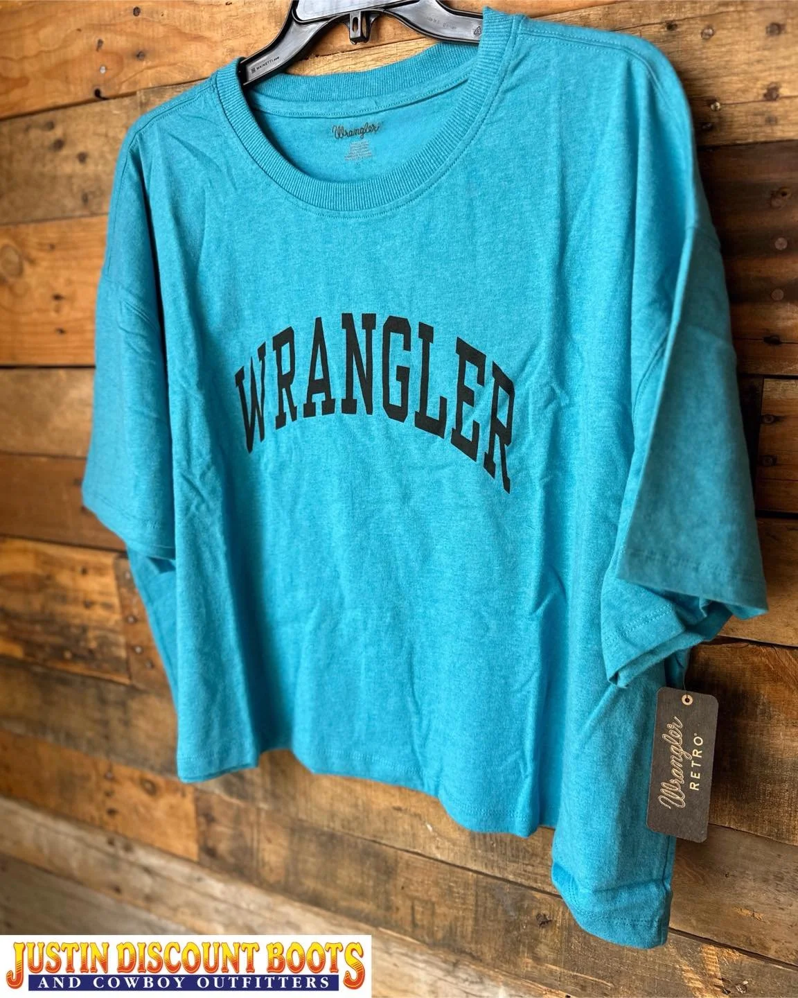 There&rsquo;s nothing quite like a great graphic tee to go with your favorite pair of jeans. Thank goodness we&rsquo;ve got one heck of a selection of @wrangler tees for the ladies!! Visit our Main Store on the northwest corner of 156 &amp; 407 to se