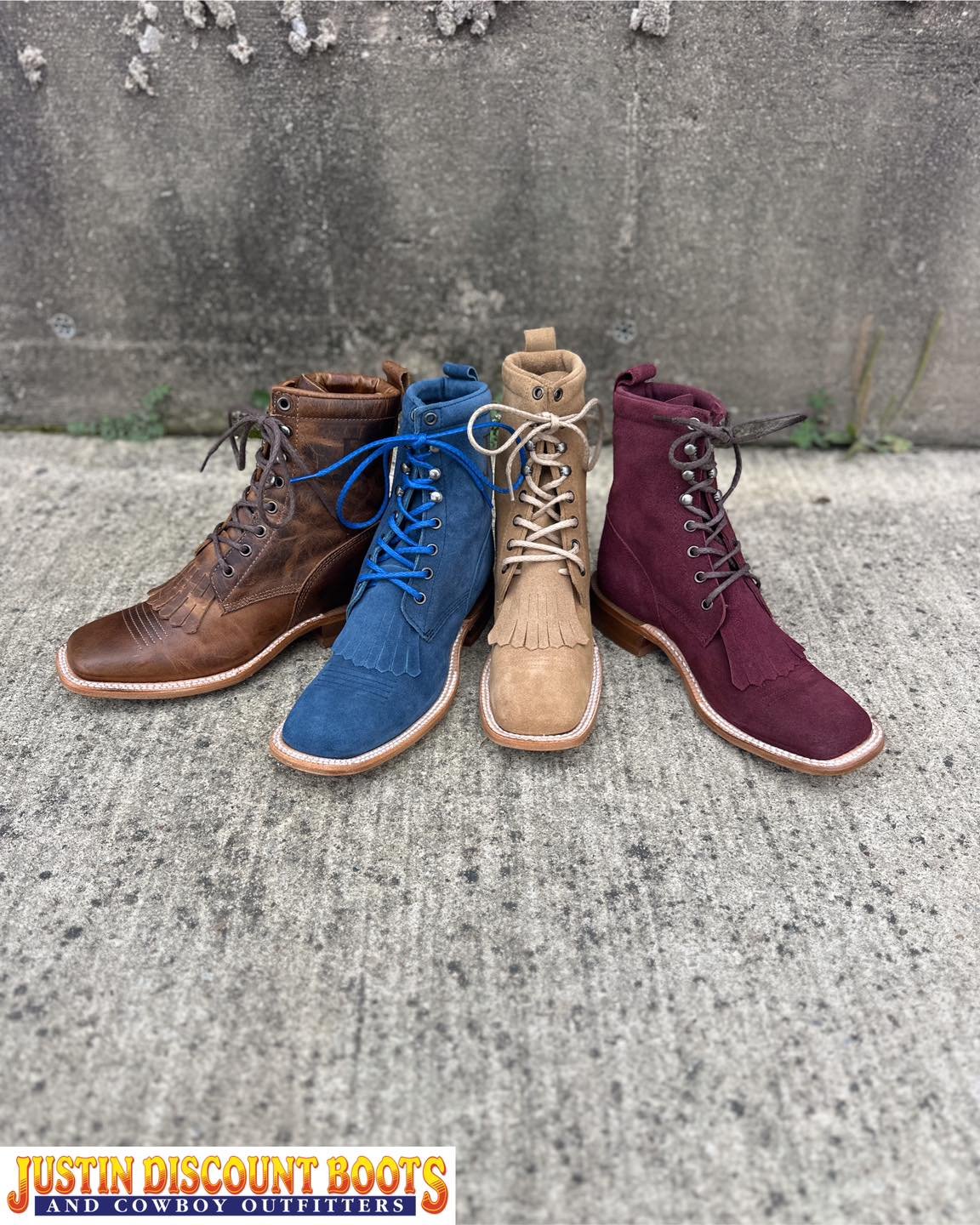 Where are all my goat tying cowgirls at?

The rough out lace ups by @rwatsonboots are a great way to have support &amp; durability along with good looks!!
&bull;
&bull;
#JDB #justindiscountboots #justindiscountbootsandcowboyoutfitters #justintx #west