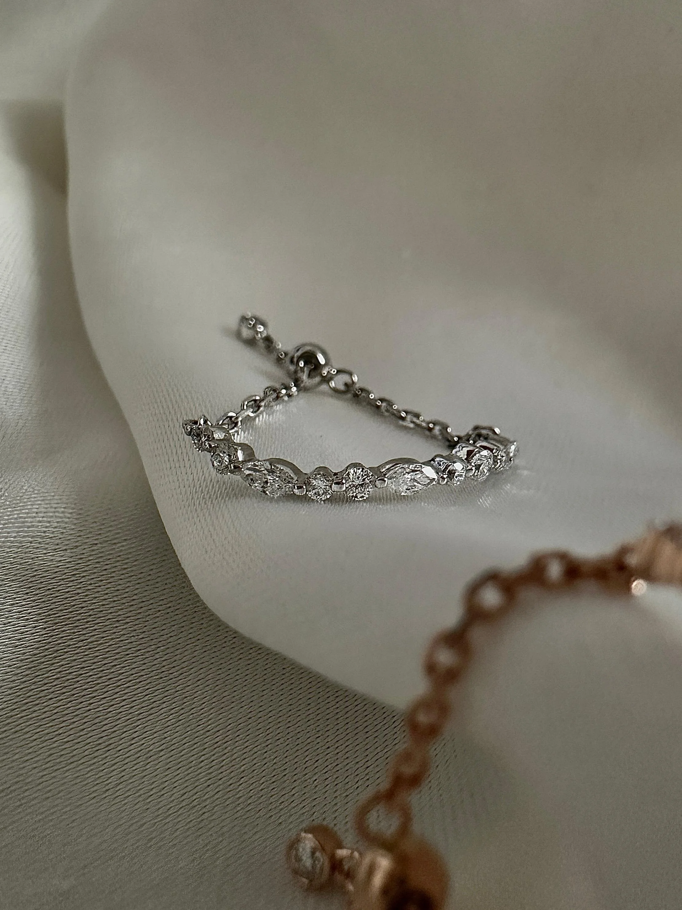 Senavaia wavy ring flowing ring Morse code Ring adjustable ring 14K 18K Solid Gold In with Diamonds Wedding Rings Diamond ring anniversary gift gift for her