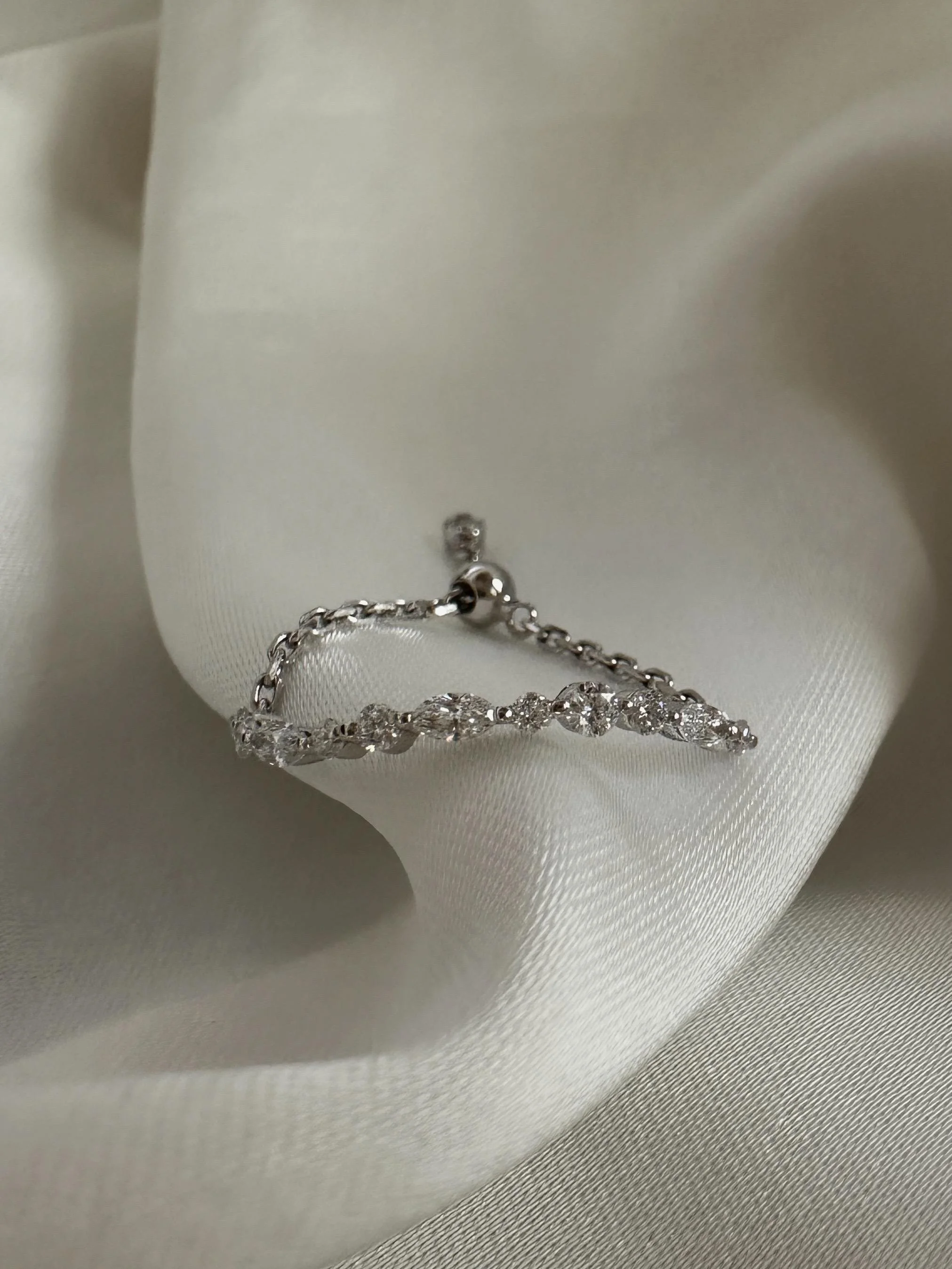 Senavaia wavy ring flowing ring Morse code Ring adjustable ring 14K 18K Solid Gold In with Diamonds Wedding Rings Diamond ring anniversary gift gift for her