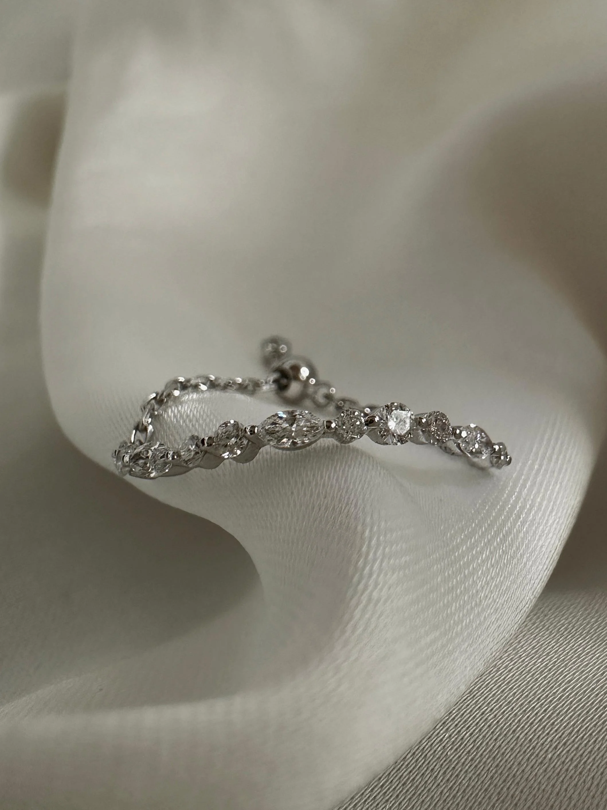 Senavaia wavy ring flowing ring Morse code Ring adjustable ring 14K 18K Solid Gold In with Diamonds Wedding Rings Diamond ring anniversary gift gift for her