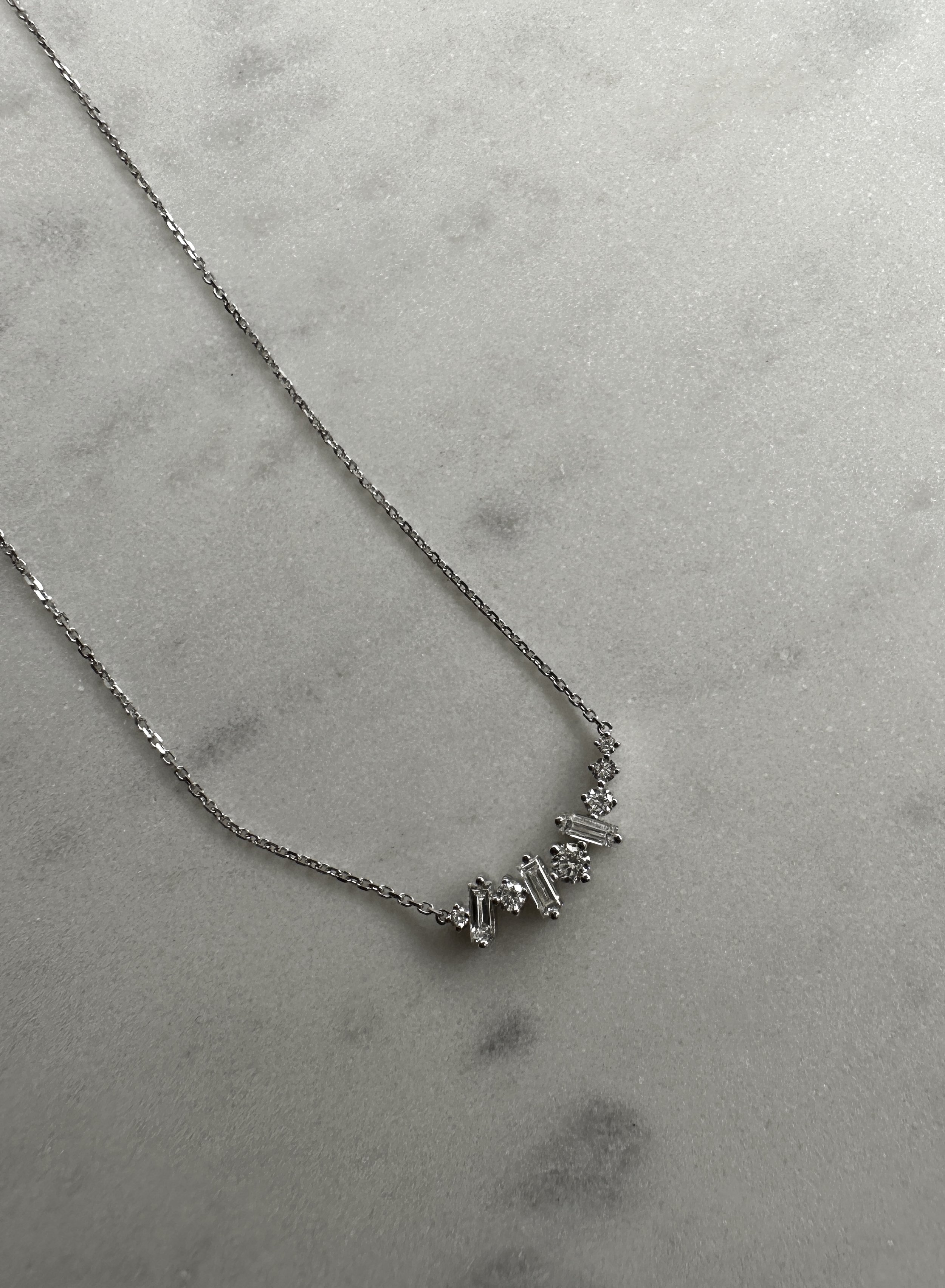 Senavaia Morse Code Adjustable Pendant In 14K 18K Solid Gold with Diamonds