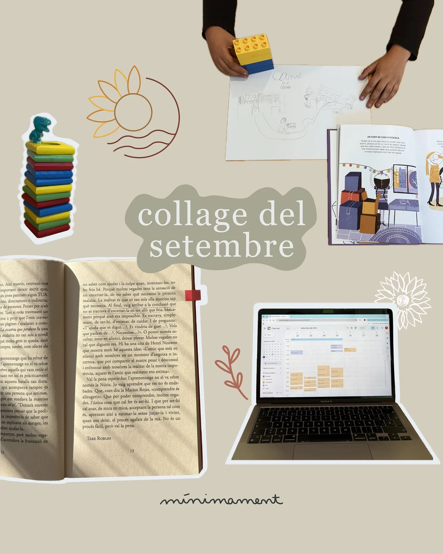 el collage del setembre 🪁

El setembre ha estat un mes intens, per&ograve; molt productiu!

1. Organitzant l&rsquo;agenda (i intentant quadrar les disponibilitats de tothom)
2. Retrobant-nos despr&eacute;s de vacances amb els pacients, amb ganes d&r