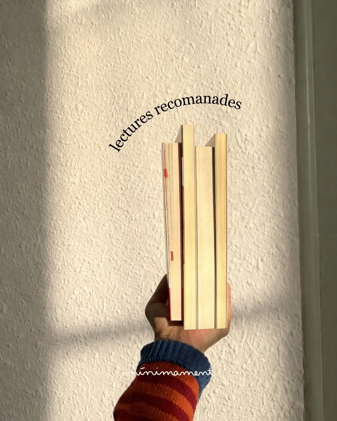 🌷lectures recomanades

La publicaci&oacute; d&rsquo;avui va de llibres. De lectures que acompanyen, afavoreixen la reflexi&oacute; i l&rsquo;aprenentatge.

He fet un recull de recomanacions pensades per a diferents p&uacute;blics: poblaci&oacute; in