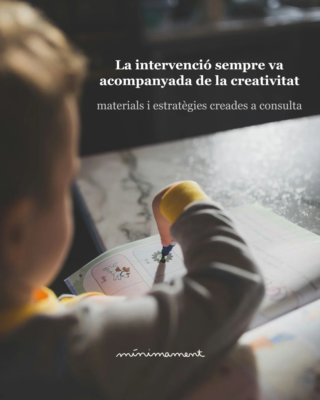 💡la creativitat a sessi&oacute;

El treball terap&egrave;utic amb infants i adolescents no &eacute;s nom&eacute;s aplicar t&egrave;cniques. &Eacute;s entendre com vinculen, com expressen el que senten i de quina manera s&rsquo;enduen aprenenatges si