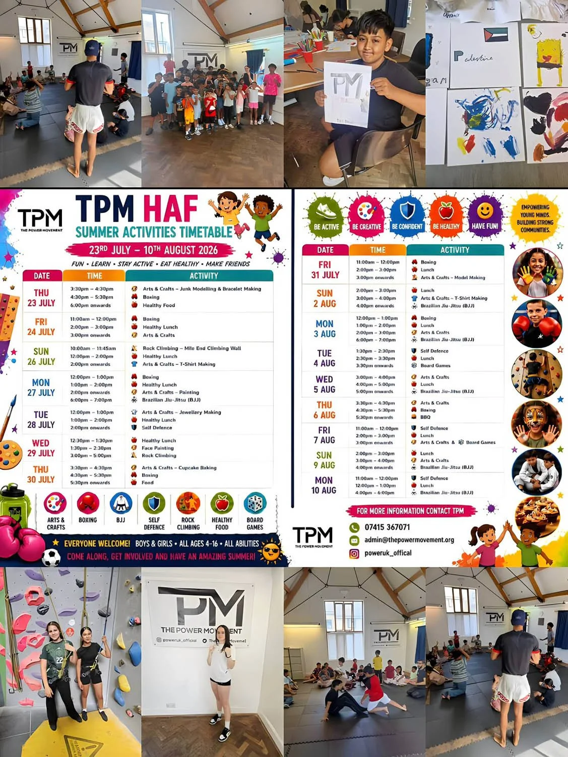 TPM Summer Activities 2026 