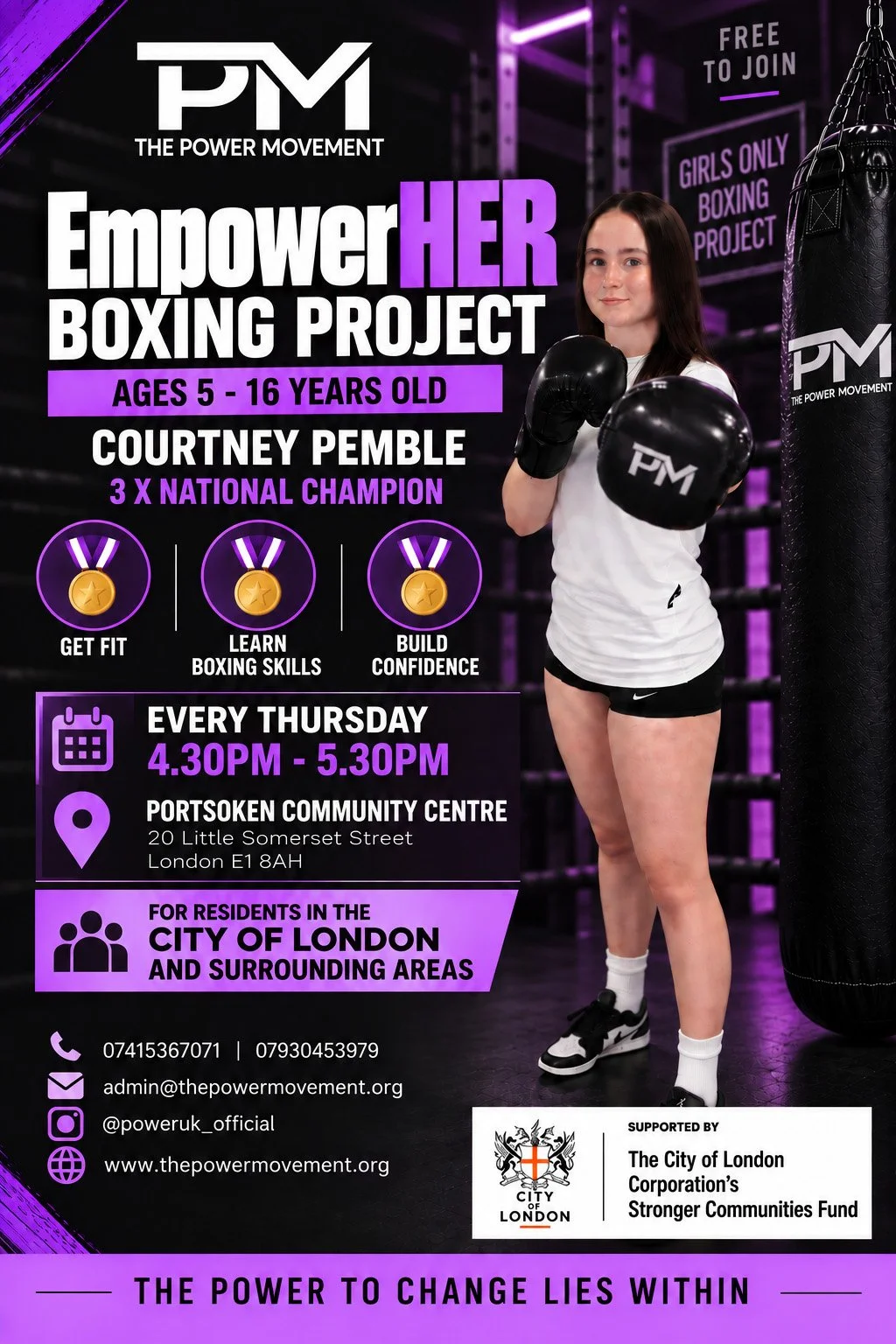 EmpowerHER Boxing Project – Free Boxing for Girls Aged 5–16