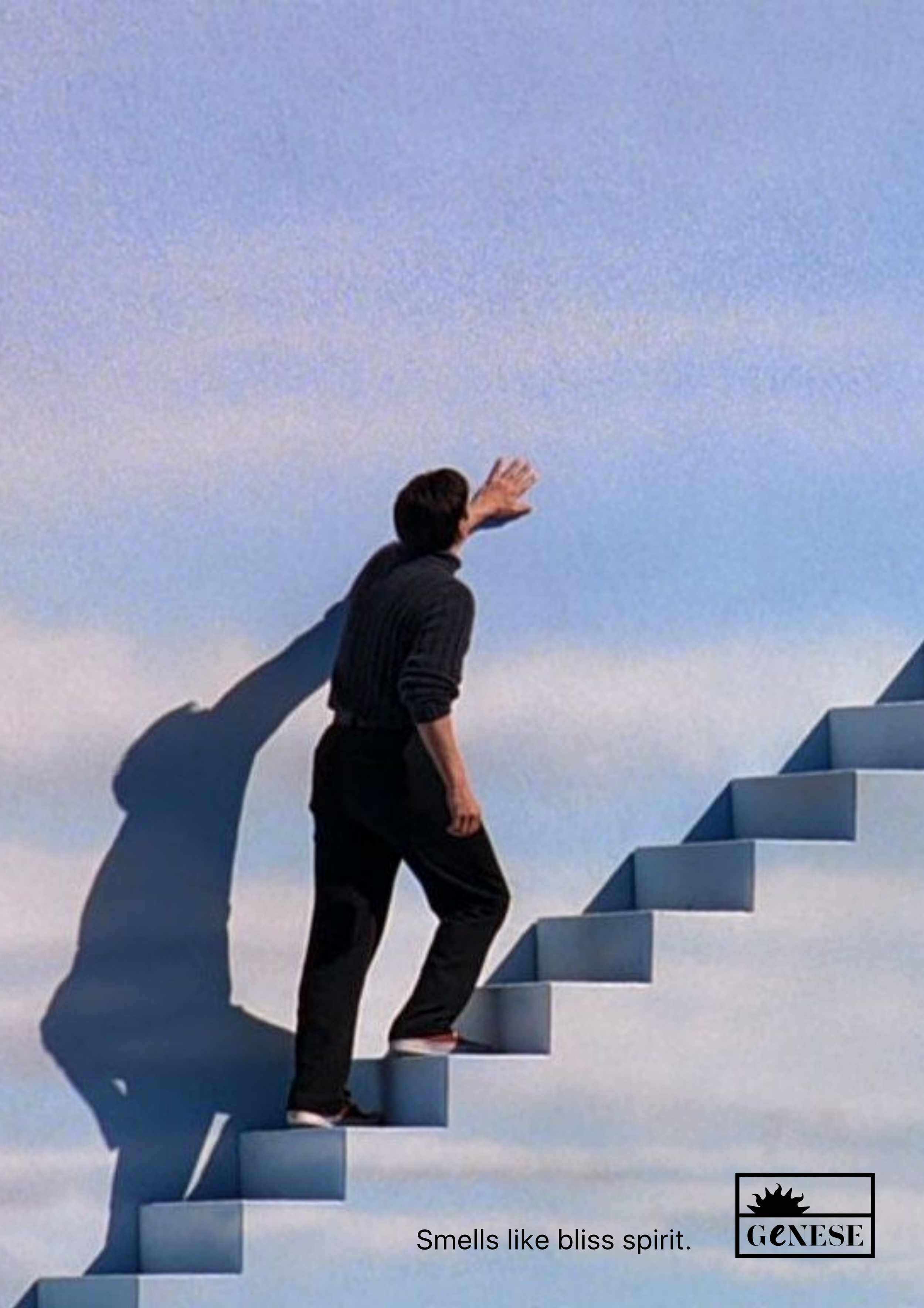 Affiche publicitaire.
Référence :
The Truman Show, Peter Weir 1998.
Scène de l’émancipation de Truman.
C’est dans cette séquence que Truman trouve l’échappatoire au monde artificiel dans lequel il a toujours vécu.
Parallèle avec Genèse qui perme