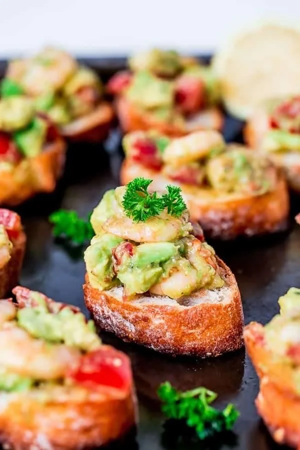 Garlic Prawns and Avocado Toast