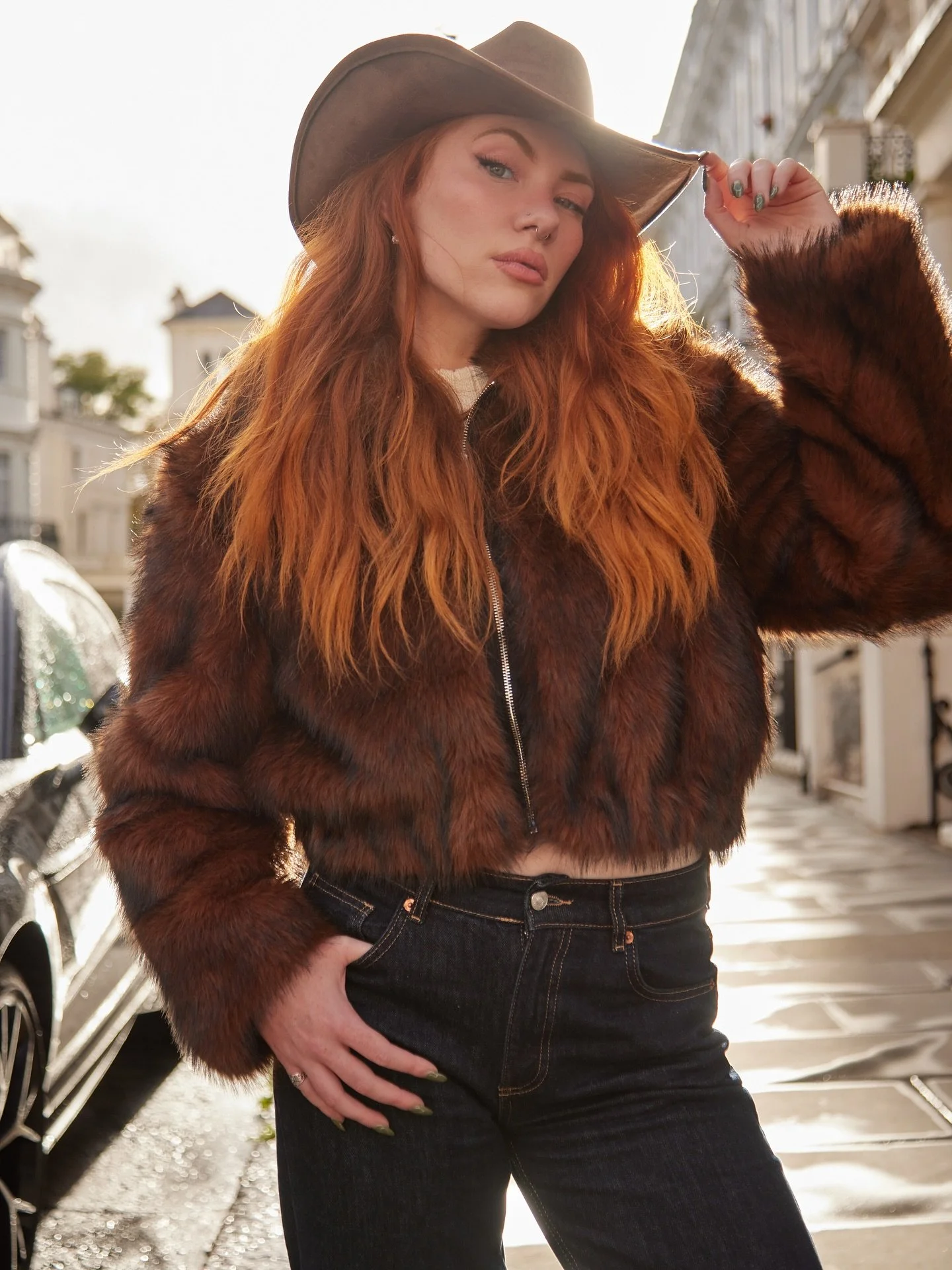 Just a little wild heart chasing quiet skies and open roads ✨🪩

Shot for : @myaccessorieslondon