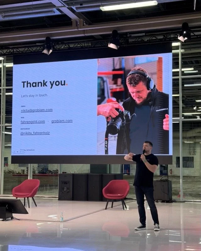 Nikita Fahrenholz bei einer Keynote für Philip Morris International