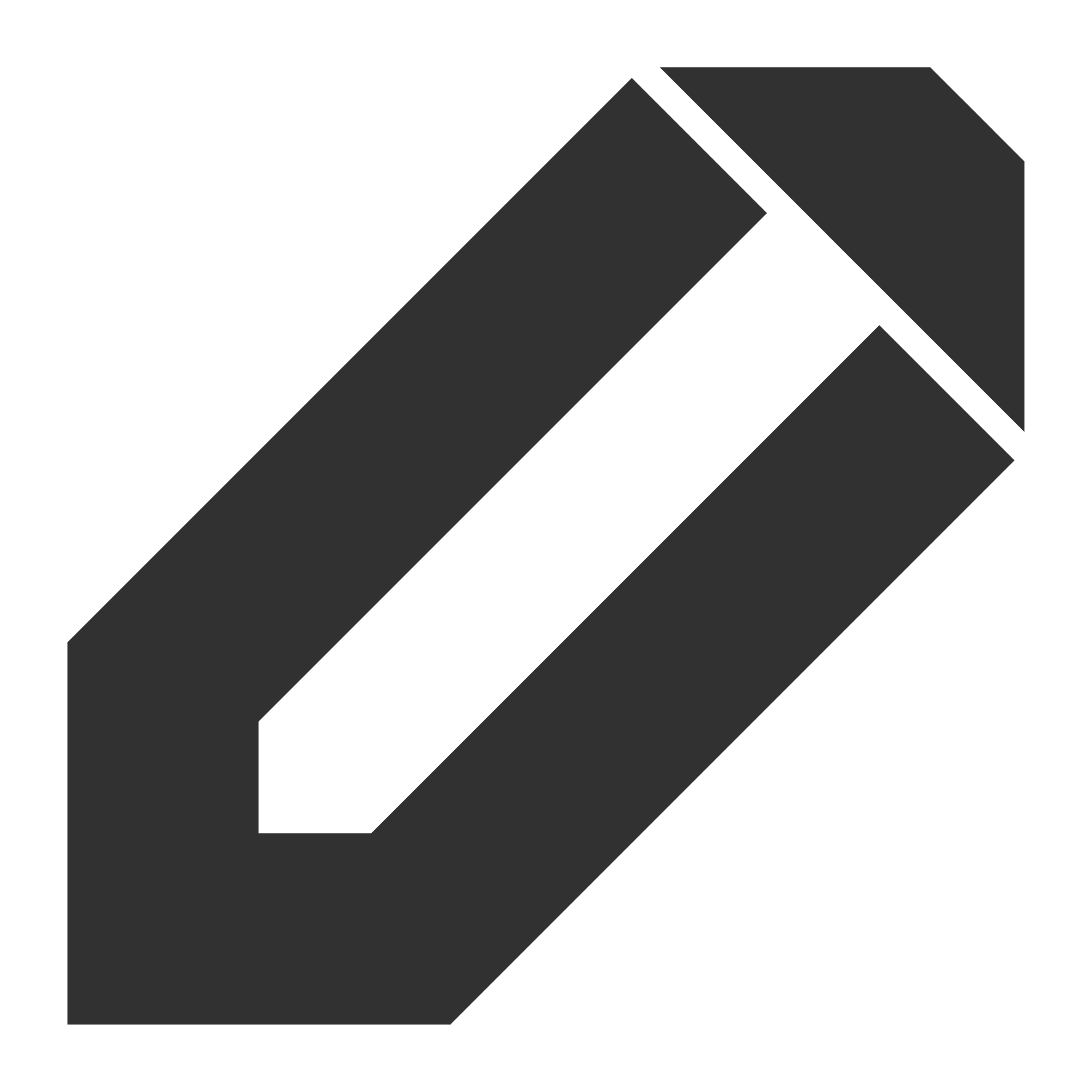 Simplified black icon of a pencil