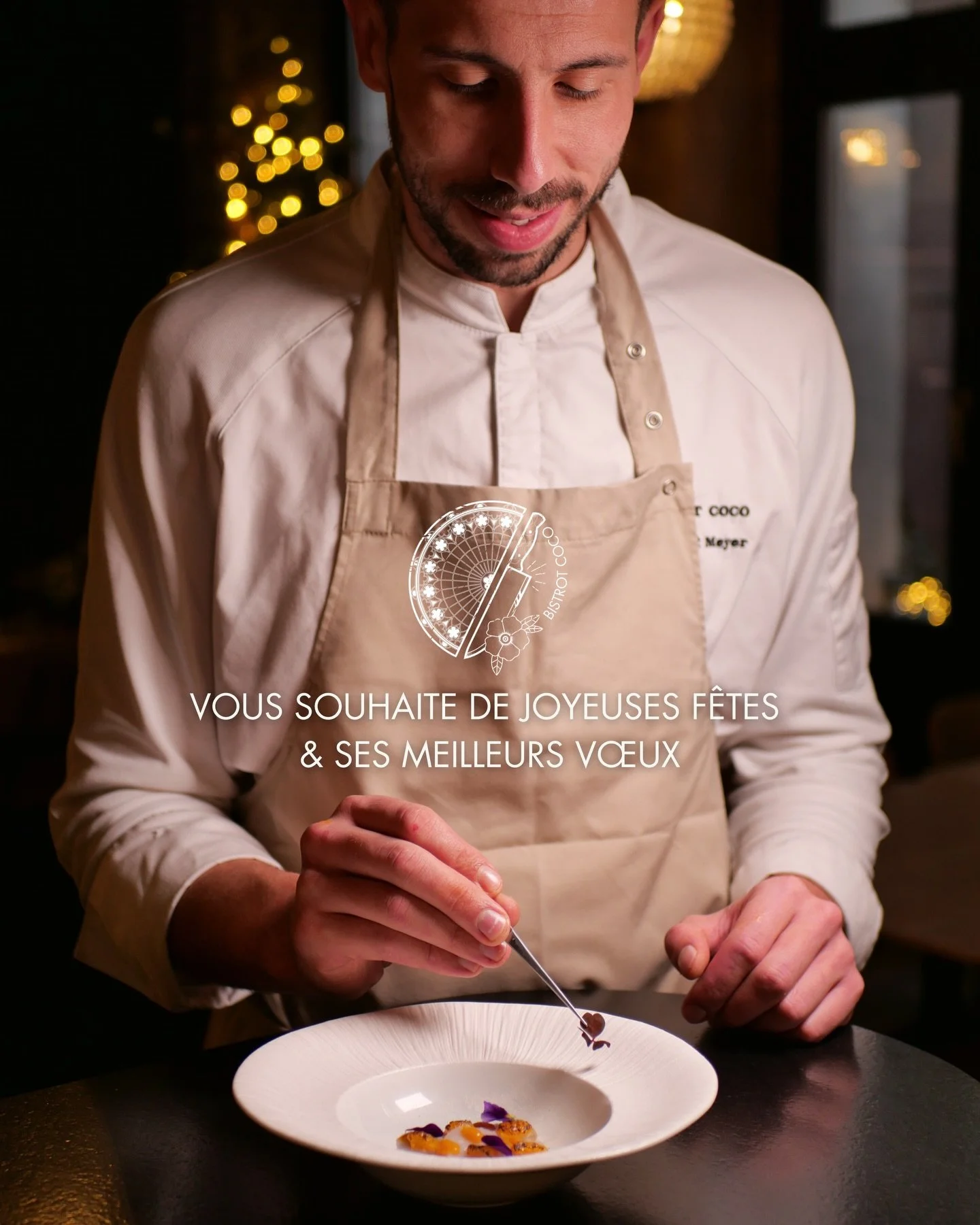 Toute l&rsquo;&eacute;quipe du Bistrot Coco vous souhaite de merveilleuses f&ecirc;tes de fin d&rsquo;ann&eacute;e.
Que ces moments soient empreints de joie et de partage ✨🎄

Le restaurant sera ferm&eacute; du 23 d&eacute;cembre 2025 au 2 janvier 20