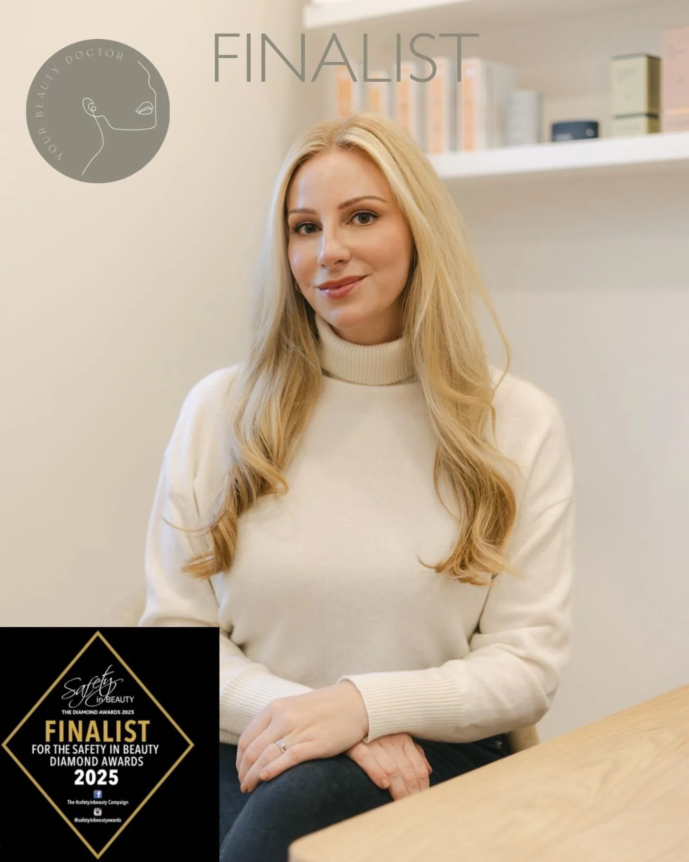 I&rsquo;m so thrilled to be a finalist this weekend at the Safety in Beauty Awards in 2 categories:
🌟Best Aesthetics Doctor 
🌟Best Key Opinion Leader
Good luck to all the other finalists!

#safetyinbeauty #beautynottingham #lipfillersnottingham