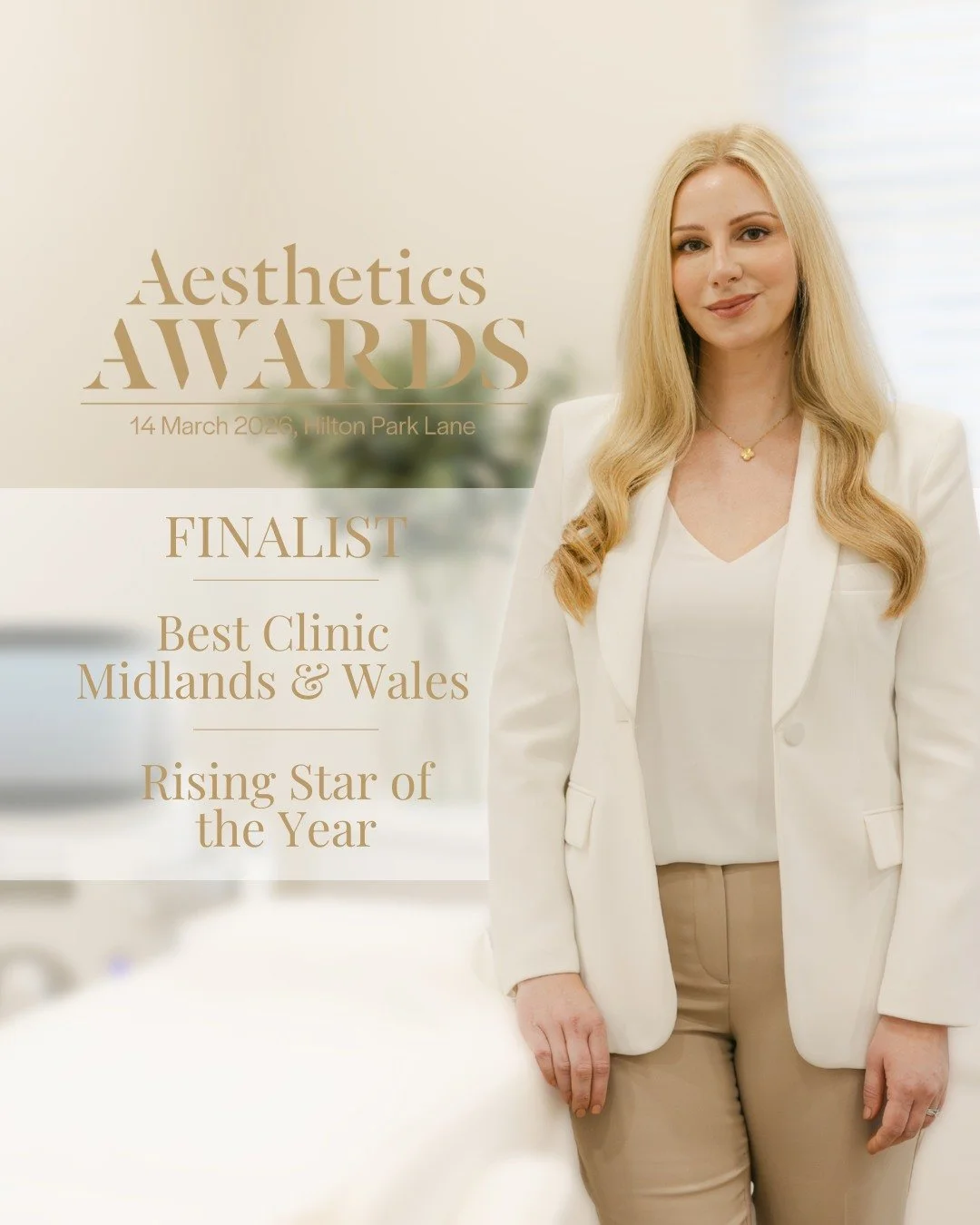 What a way to kick off the New Year ✨ I'm incredibly proud to share that we have been named finalists in not one, but two categories at the 2026 Aesthetics Awards 🏆

🏆 Best Clinic Midlands and Wales
🏆 Rising Star of the Year

These prestigious awa
