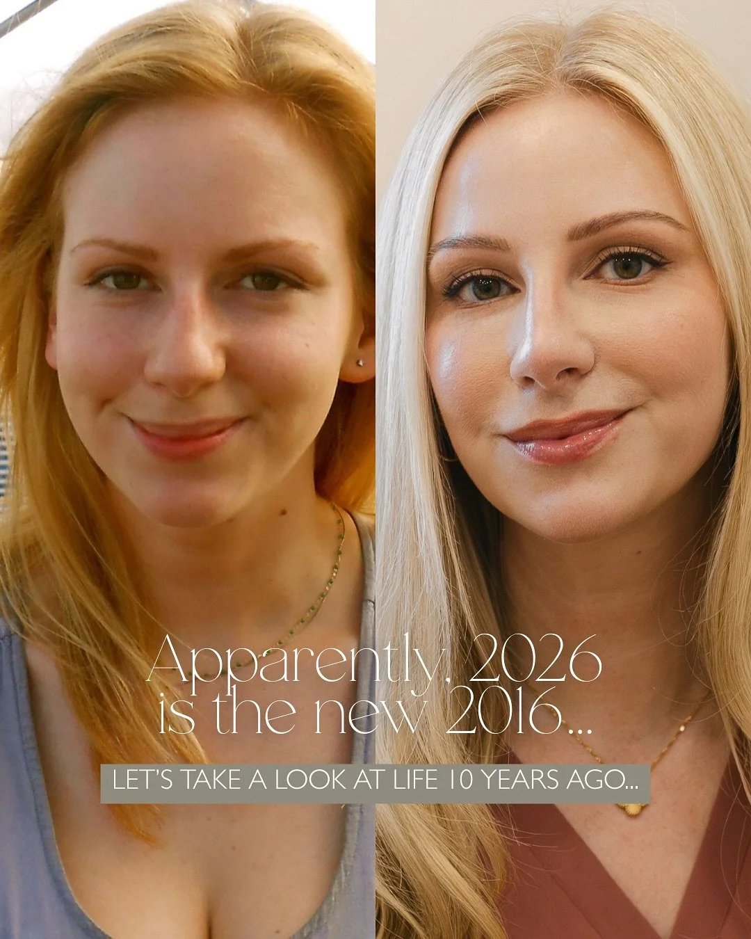 So, apparently, 2026 is the new 2016?! I hope not...⁠
⁠
Ten years ago, for me looks like exhaustion, survival mode, and just getting through the day. Pregnant, unwell, working relentless hospital rotas, collapsing on the sofa the moment work finished