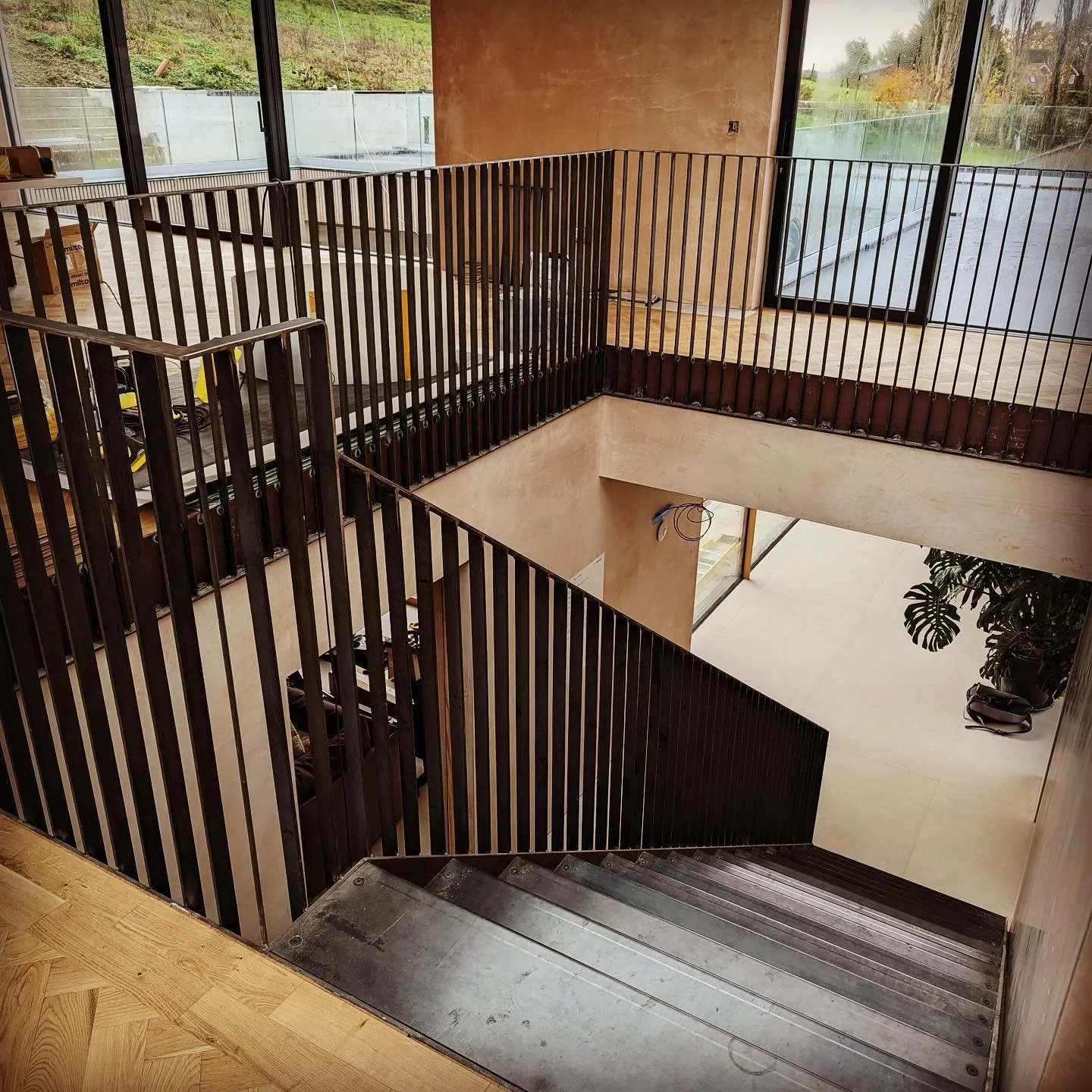 A bespoke steel staircase for a phenomenal self build project. #nofaberrors #steel #steels #engineering #steelwork #structuralsteel #steelprocessing #structralsteelwork #fabricator #fabrication #steelfabrication #steelfabricator #steelworks #steelwor