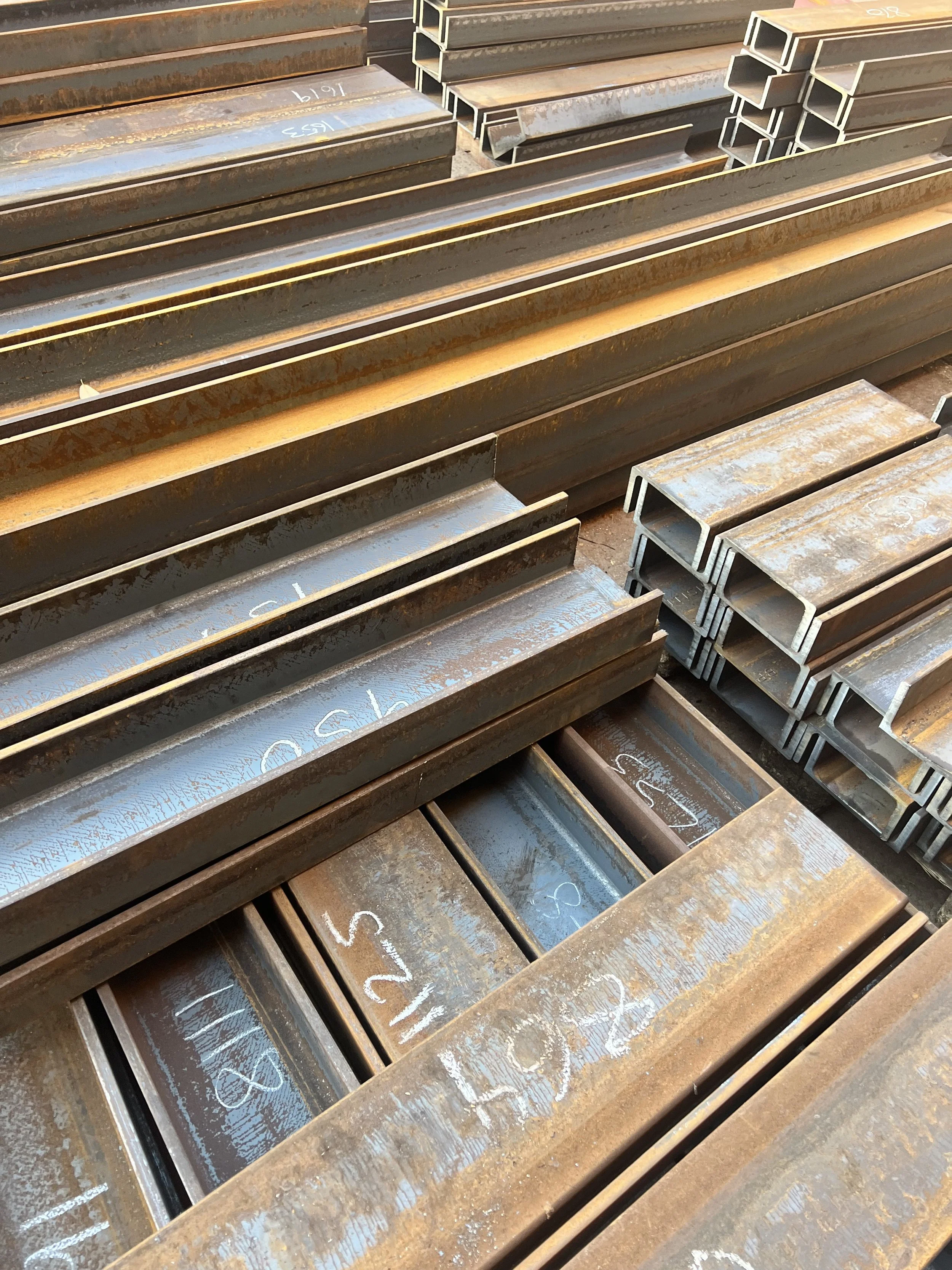 stacked unpainted mild steel