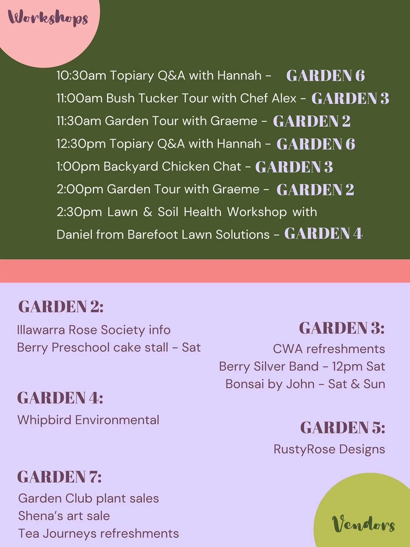 ONE WEEK TO GO!! Here&rsquo;s everything you need to know to plan your trip. Our gardeners are busy doing last minute jobs and the Garden Club volunteers are finalising preparations to make this the best Festival experience possible for you! Remember