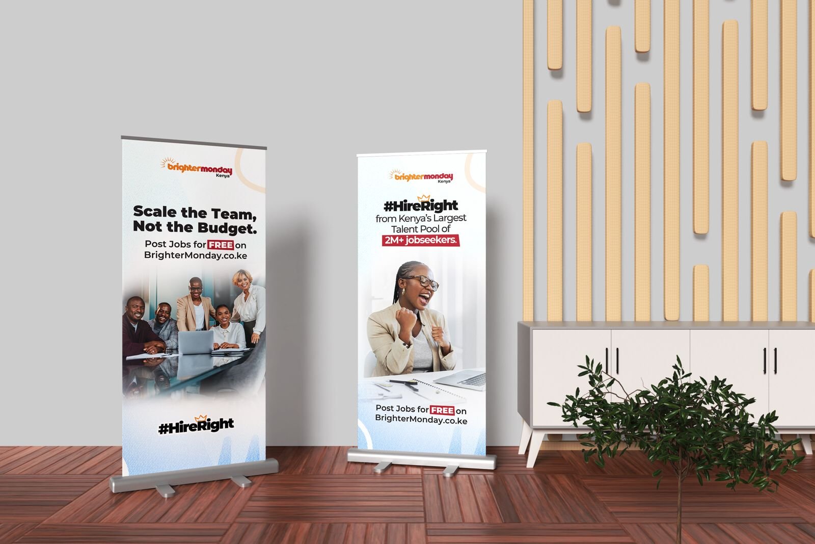 Narrow Base Roll-Up Banners