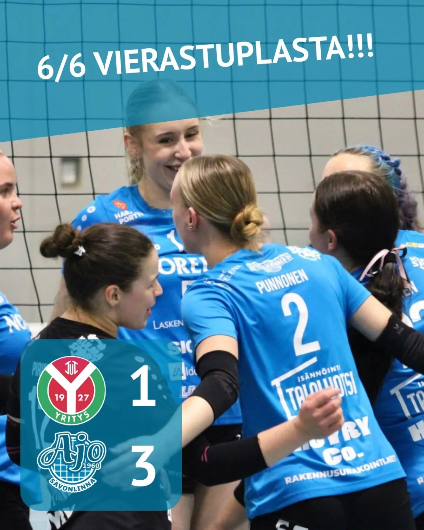 Kausalasta t&auml;ysi pistepotti 1-3 voitolla!!! 
Er&auml;pisteet 16-25, 18-25, 25-22 ja 27-29. 

Olipahan maukas voitto! Kaksi ekaa er&auml;&auml; olivat meilt&auml; ehj&auml;&auml; peli&auml; eik&auml; Kausala p&auml;&auml;ssyt vauhtiin mukaan. Kun