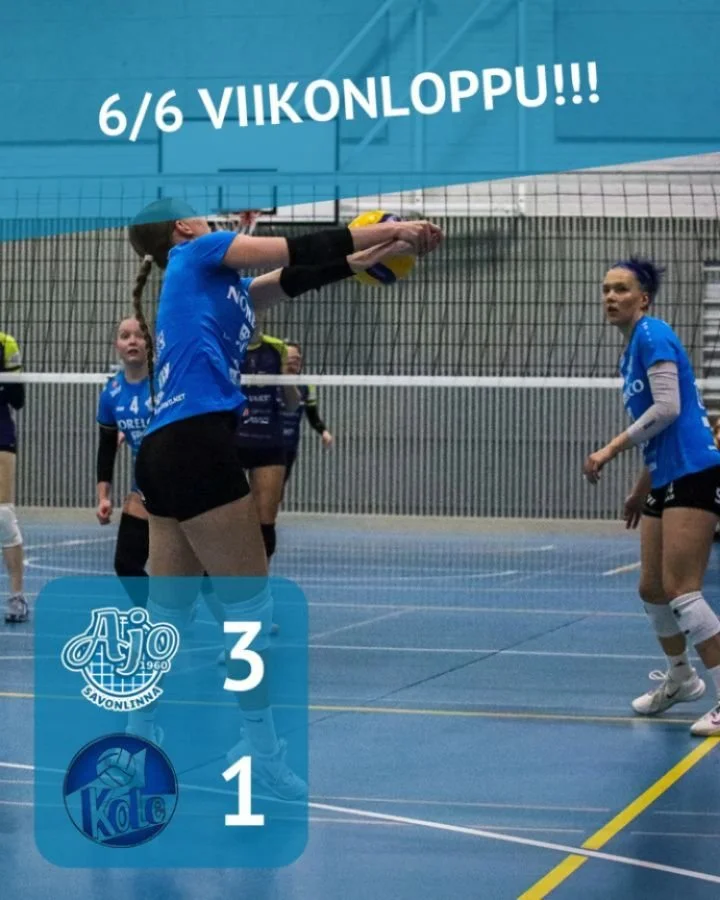 Kuuden pisteen viikonloppu!!! 🔥🔥

@kolenaiset kaatui t&auml;n&auml;&auml;n kotisalissa er&auml;luvuin 3-1. Pikkupisteet: 22-25, 25-23, 25-13 ja 25-14. 

T&auml;n&auml;&auml;n kulki!!! Jos KoLea vastaan oltiin heid&auml;n kotipeliss&auml;&auml;n vai