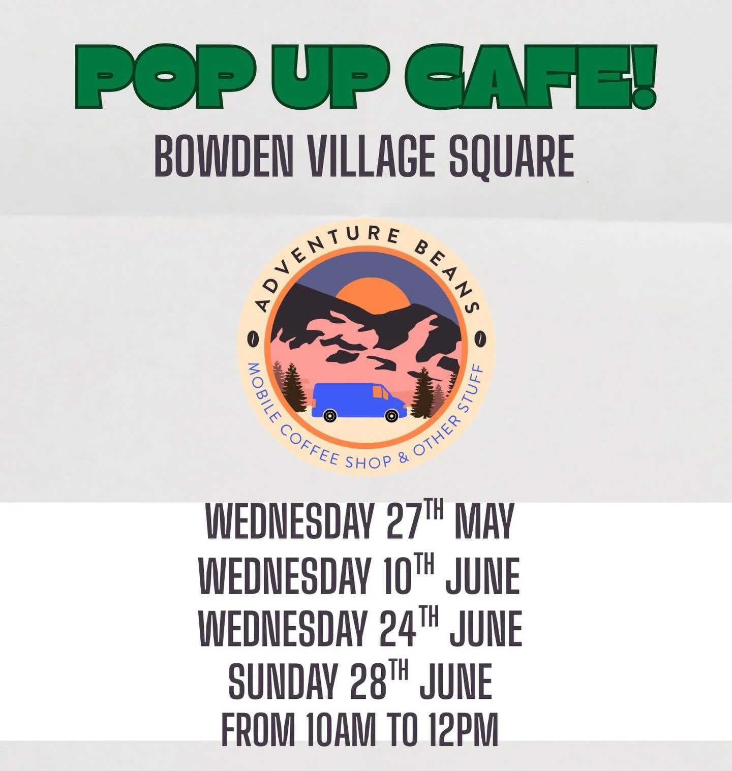 New dates for our new location in the beautiful village of Bowden. We are located on the St Cuthbert&rsquo;s Way as it passes through the village.
#coffeecommunity #community