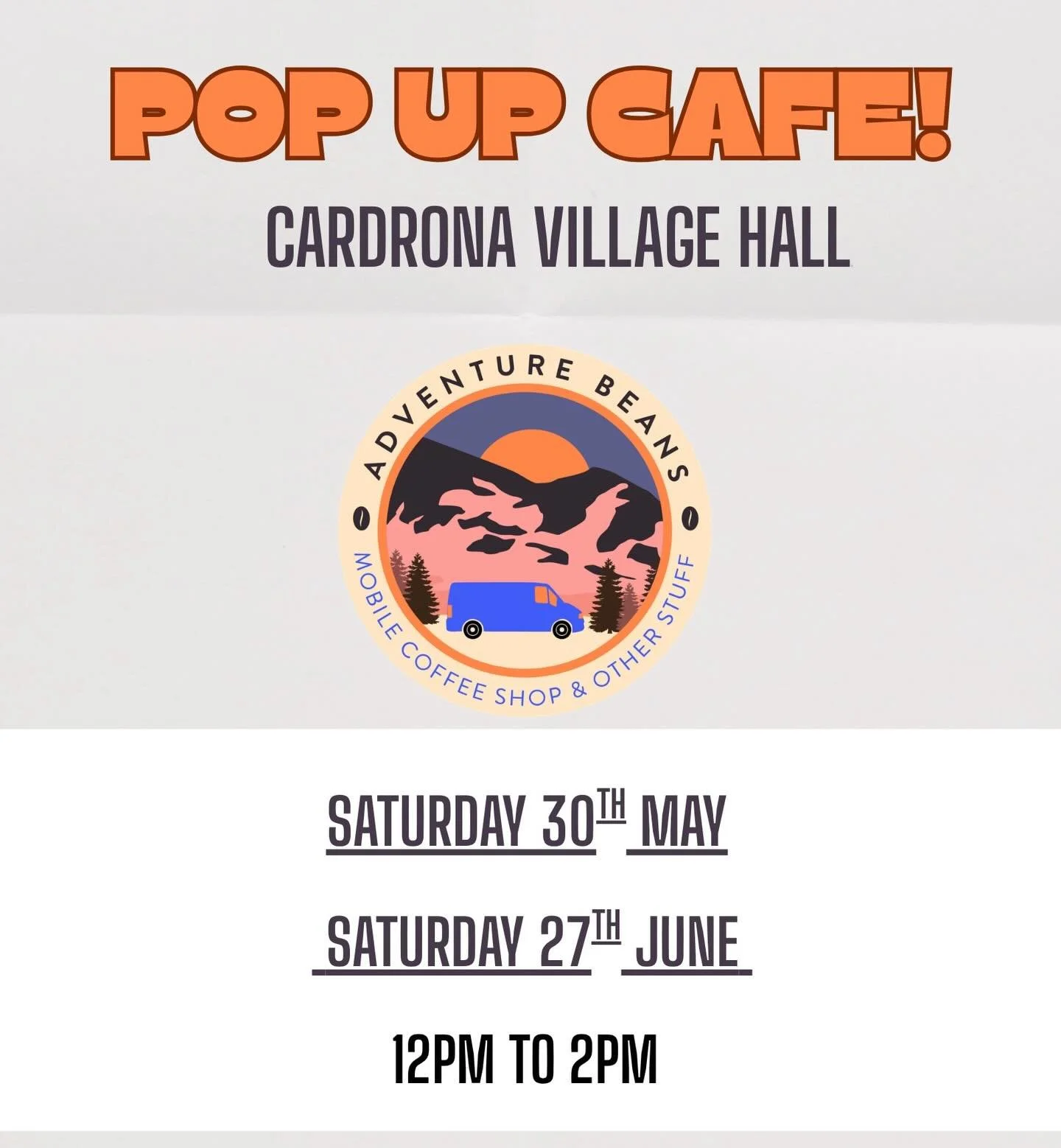 Wee bit of a change of schedule in Cardrona. For the end of May and June we are trialing a new time on Saturday afternoons for the coffee van pop ups.  #coffeecommunity