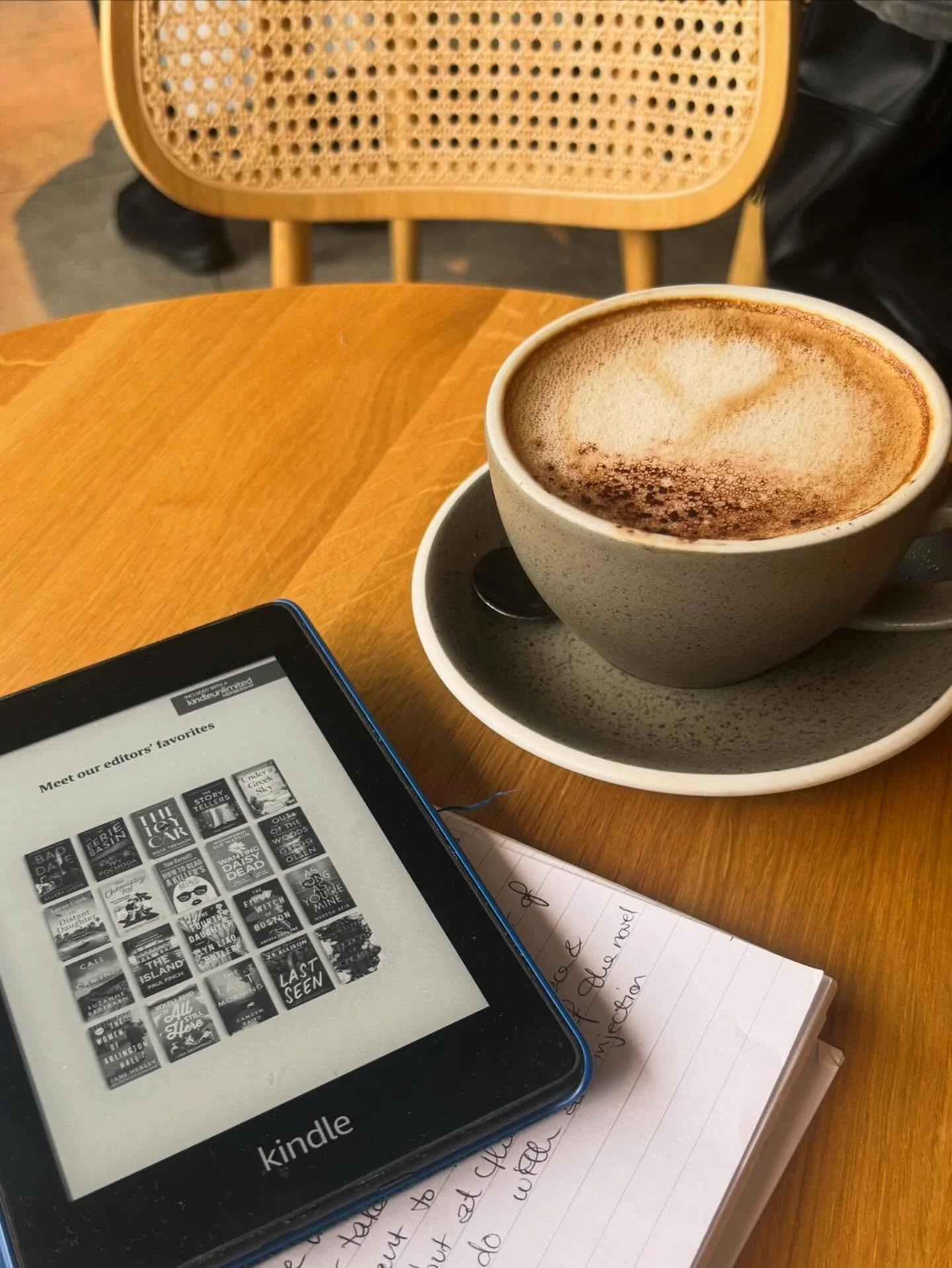Two weeks until I&rsquo;m off on holiday for 10 days(!!!) and I have a stupid amount of work still to do but I am grateful that I get to spend the morning finishing off a brilliant manuscript with coffee and Taylor, scribbling down all of my thoughts
