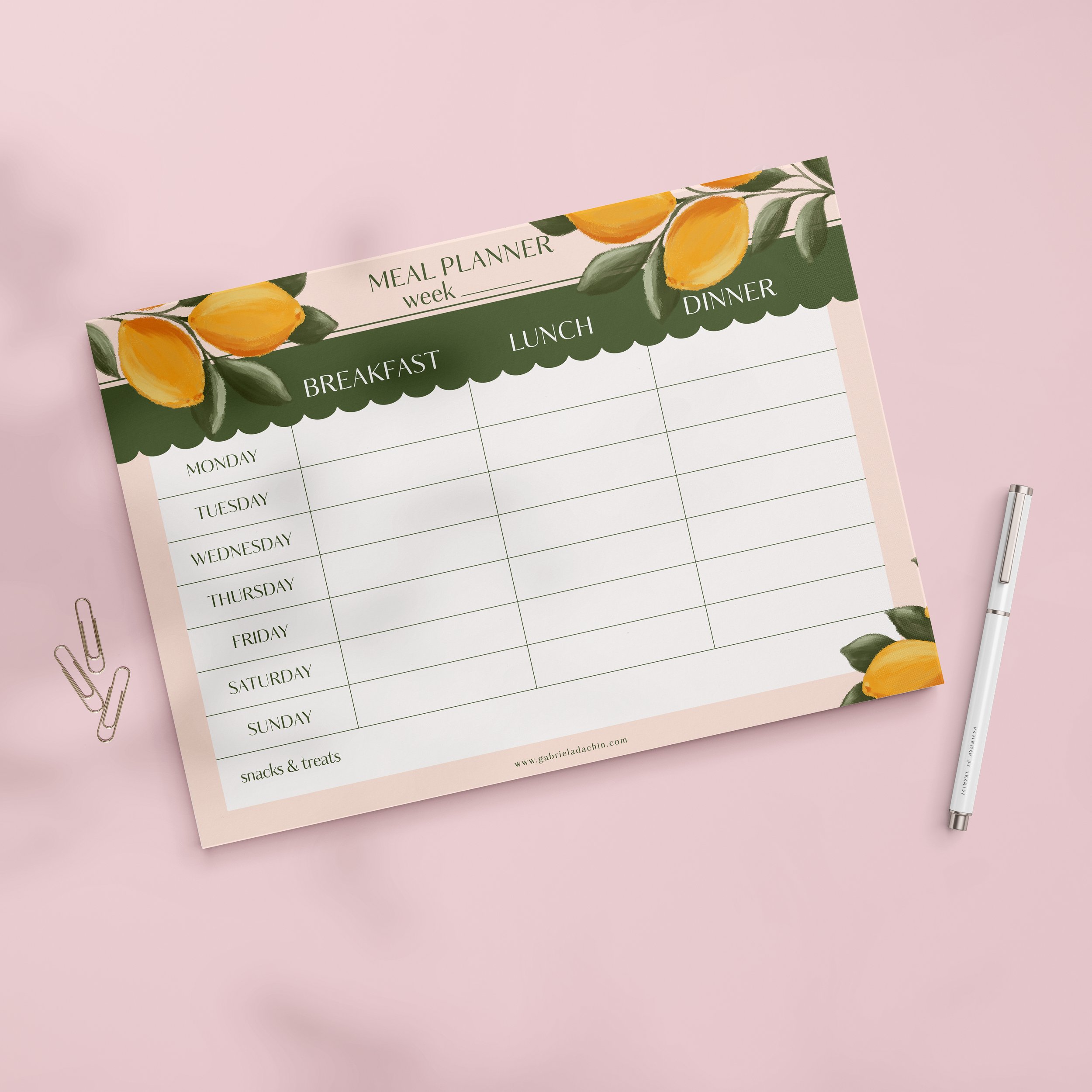 NP0008 Meal Planner Lemons Notepad 2.jpg